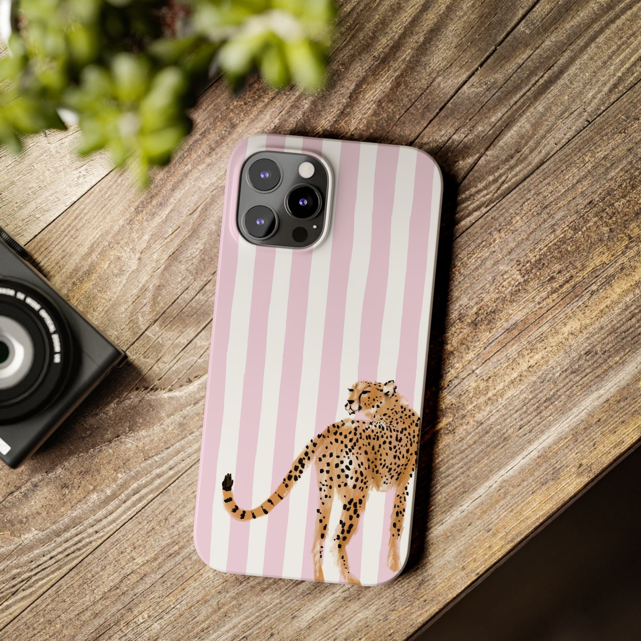 Preppy Cheetah Slim Phone Case