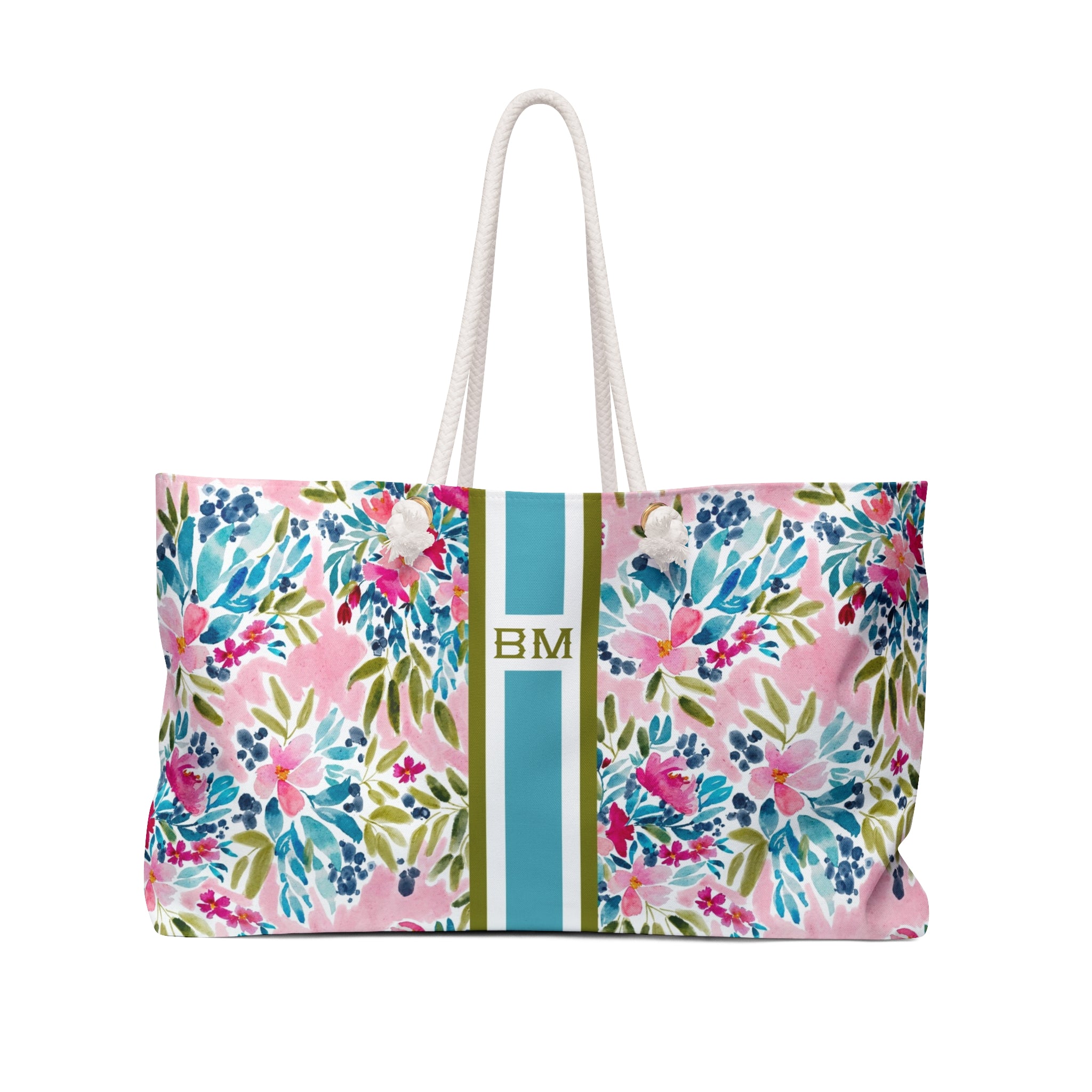 Aria II Striped Monogrammed Mahjong Bag