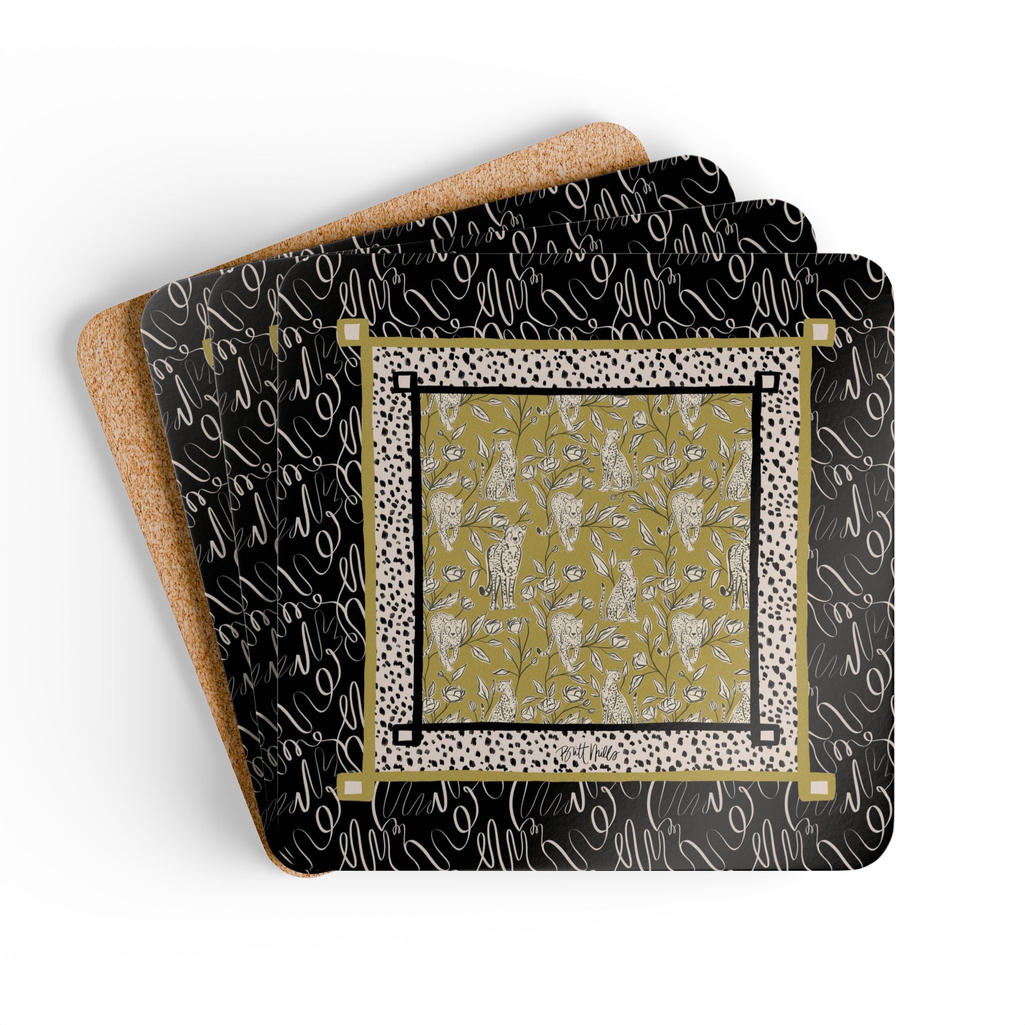 Bella Mahjong Mat Art Coaster Set (Set of 4)