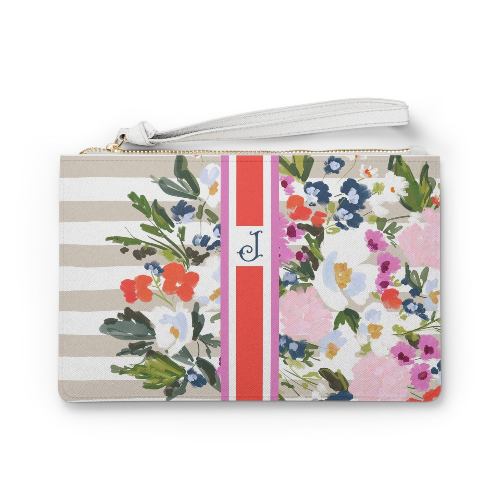 Veranda Striped Monogrammed Mahjong Card Holder