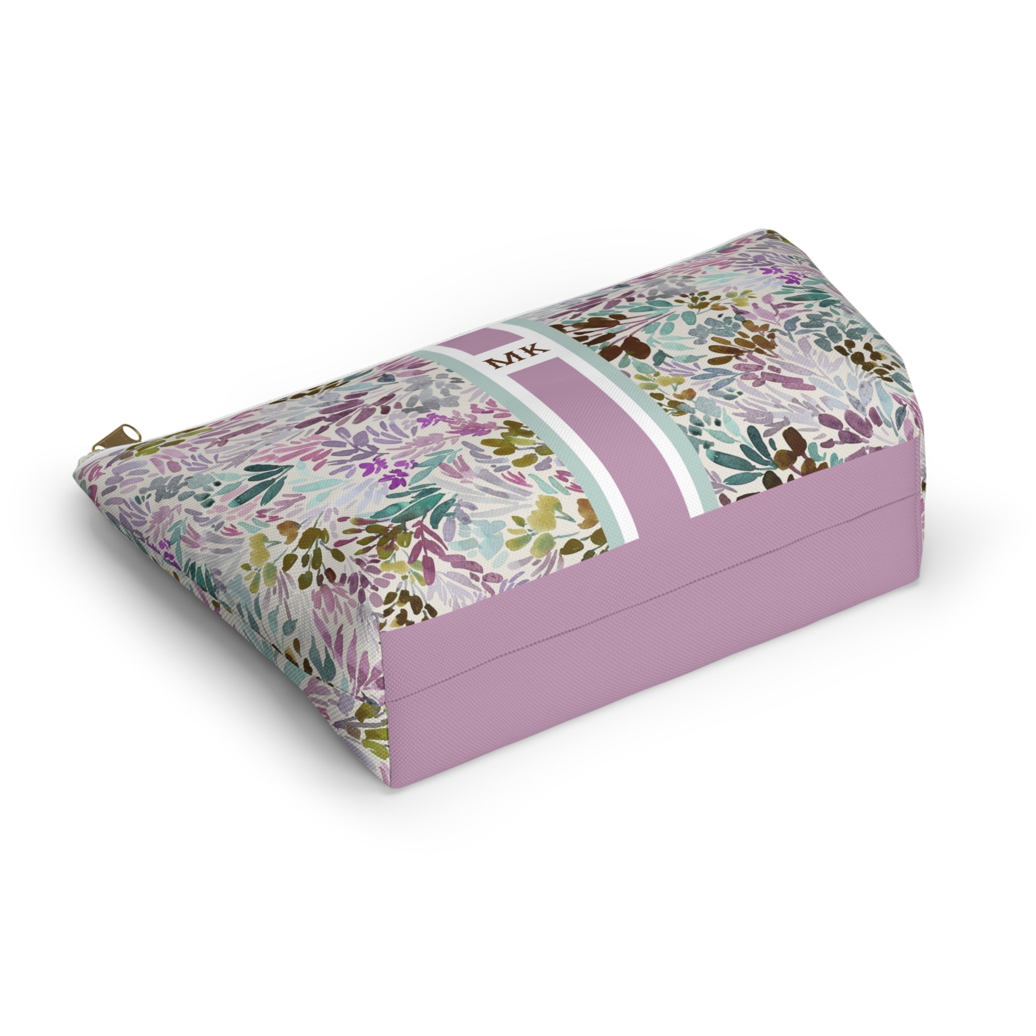 Daphne Striped Monogrammed Mahjong Tile Pouch