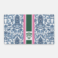 Palm Beach Striped Monogrammed Desk Mat - Large (24" x 14")