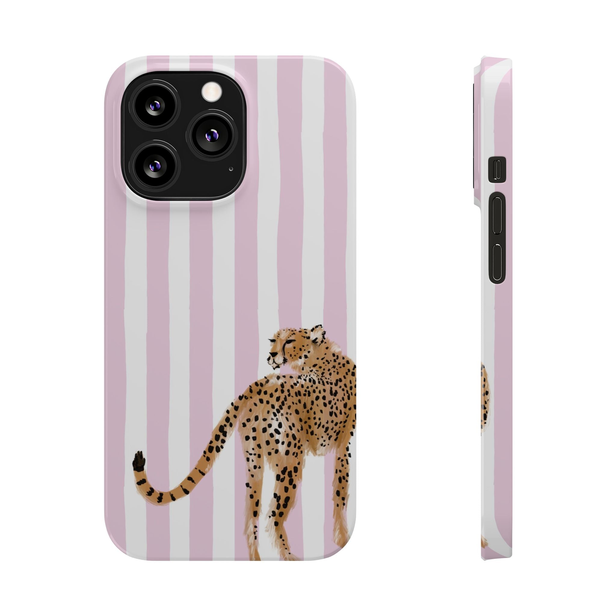 Preppy Cheetah Slim Phone Case