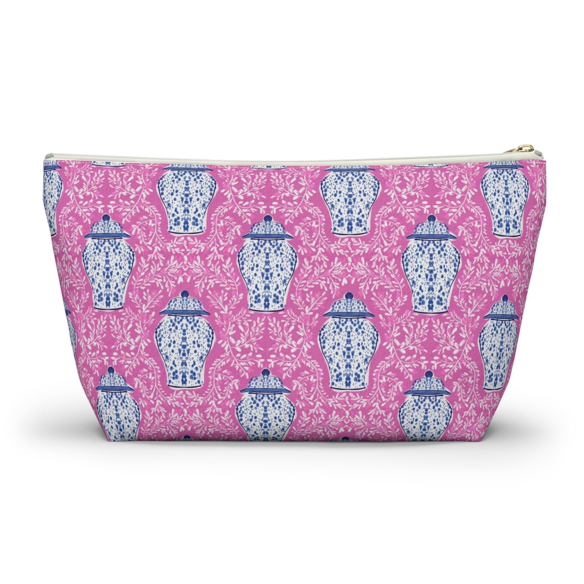Ginger Striped Monogrammed Mahjong Tile Pouch