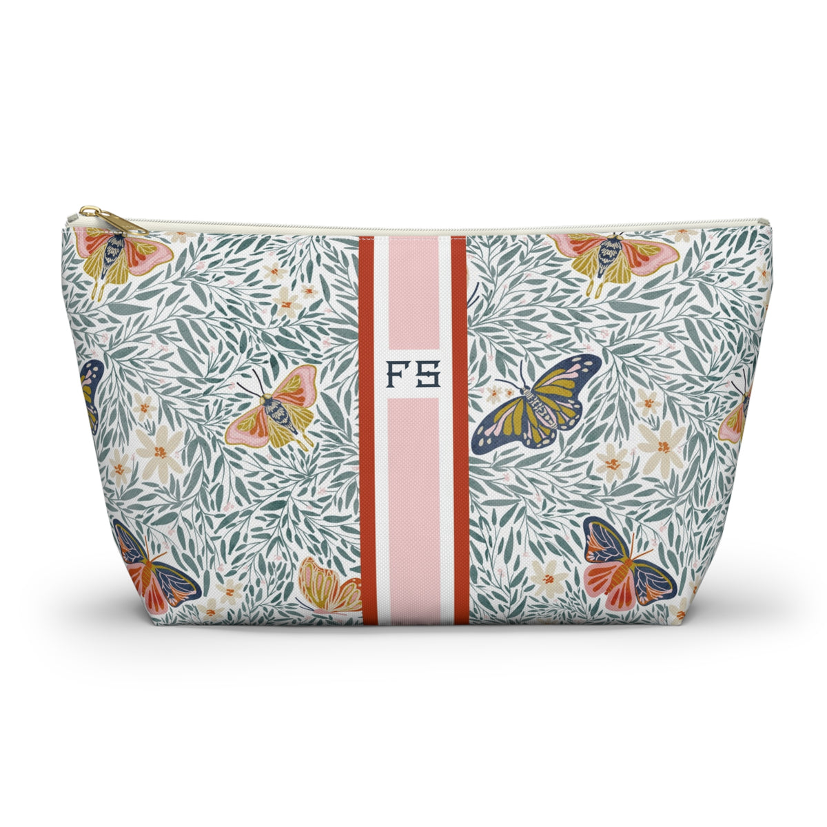 Huntley Striped Monogrammed Mahjong Tile Pouch