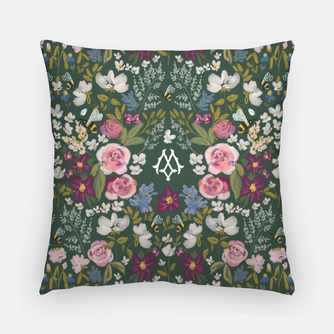 Gardens Monogrammed Pillowcase 20"x20"