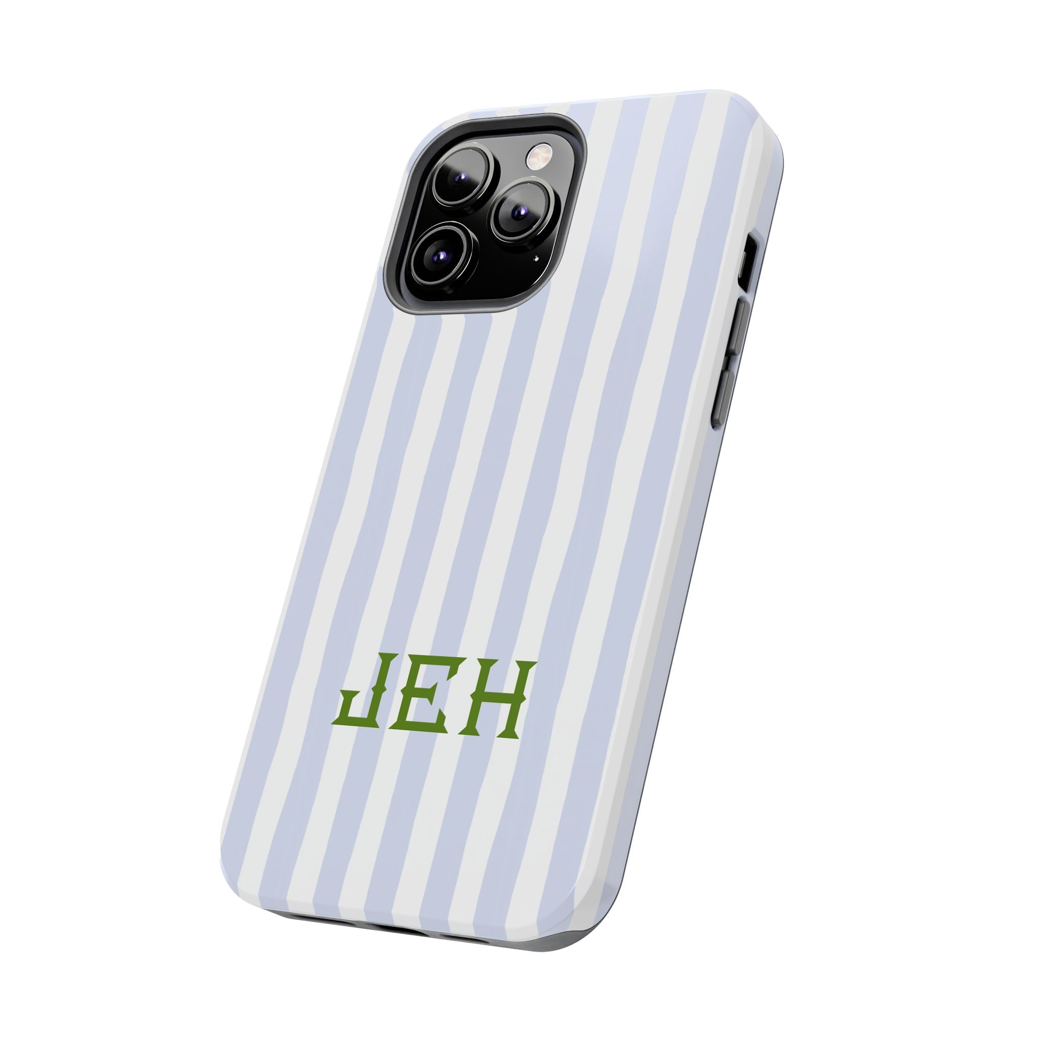 Seaside Stripes Monogrammed Tough Phone Case