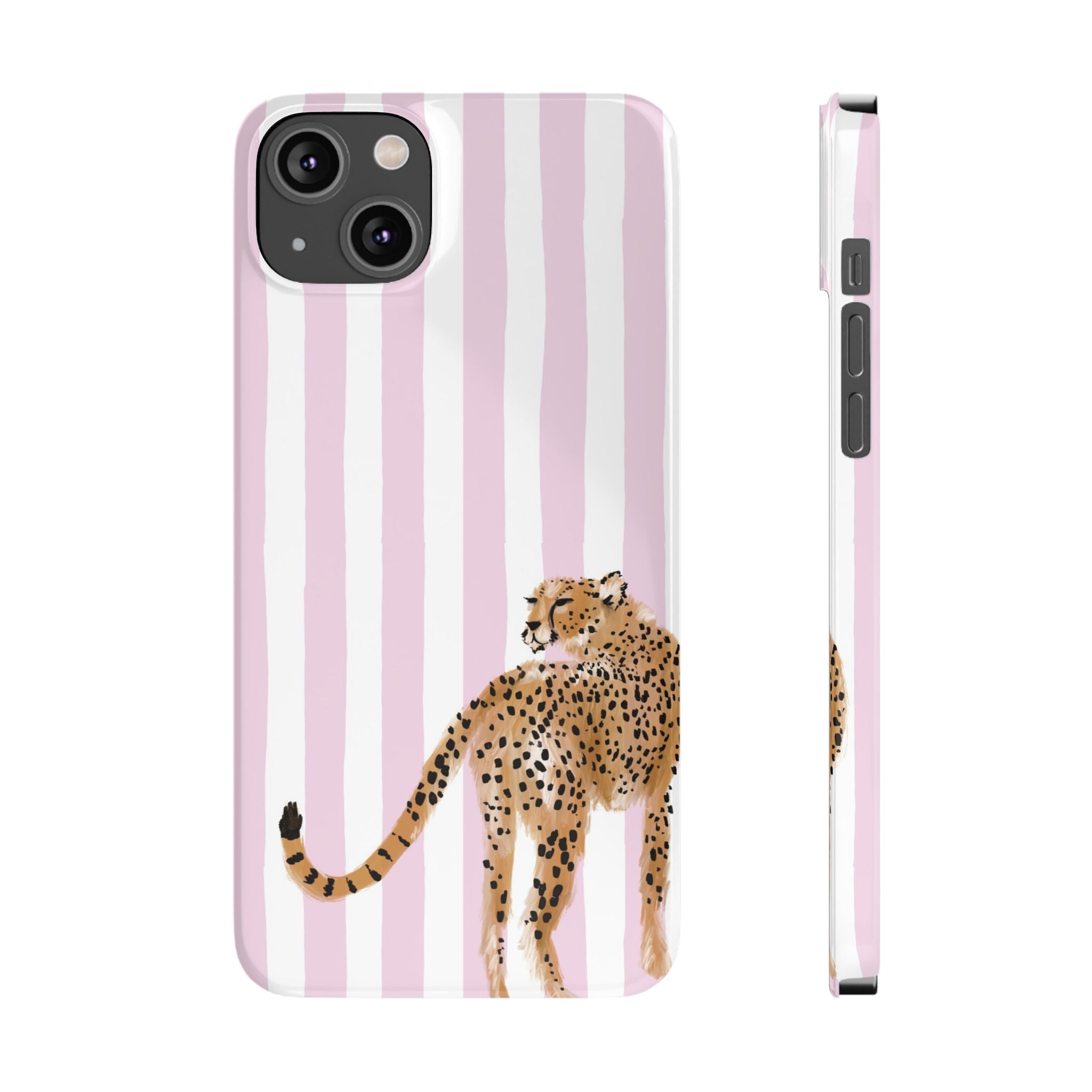 Preppy Cheetah Slim Phone Case