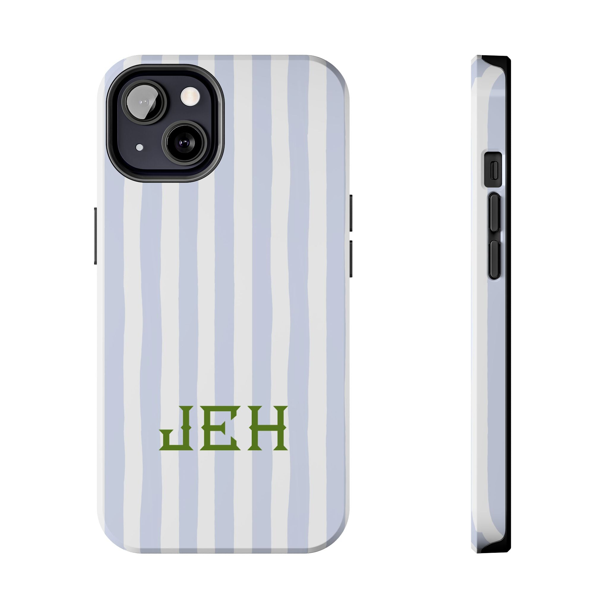 Seaside Stripes Monogrammed Tough Phone Case
