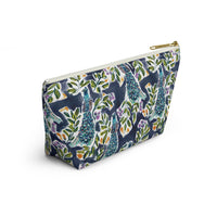 Peacock Striped Monogrammed Pouch