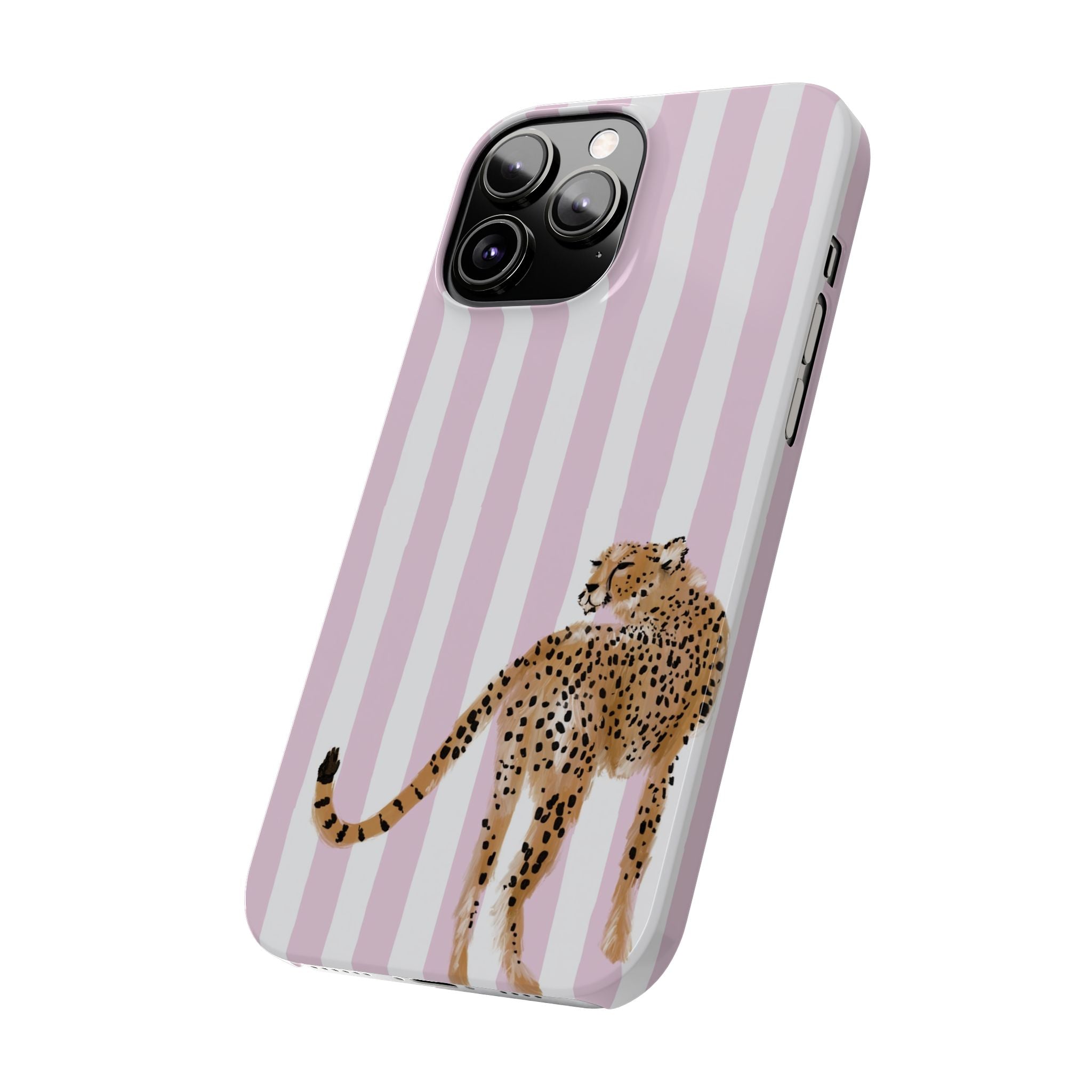 Preppy Cheetah Slim Phone Case