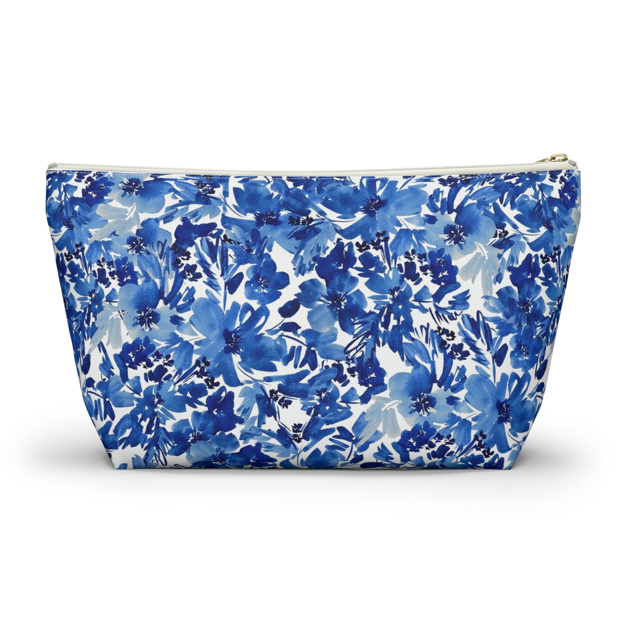 Royal Blooms Striped Monogrammed Pouch