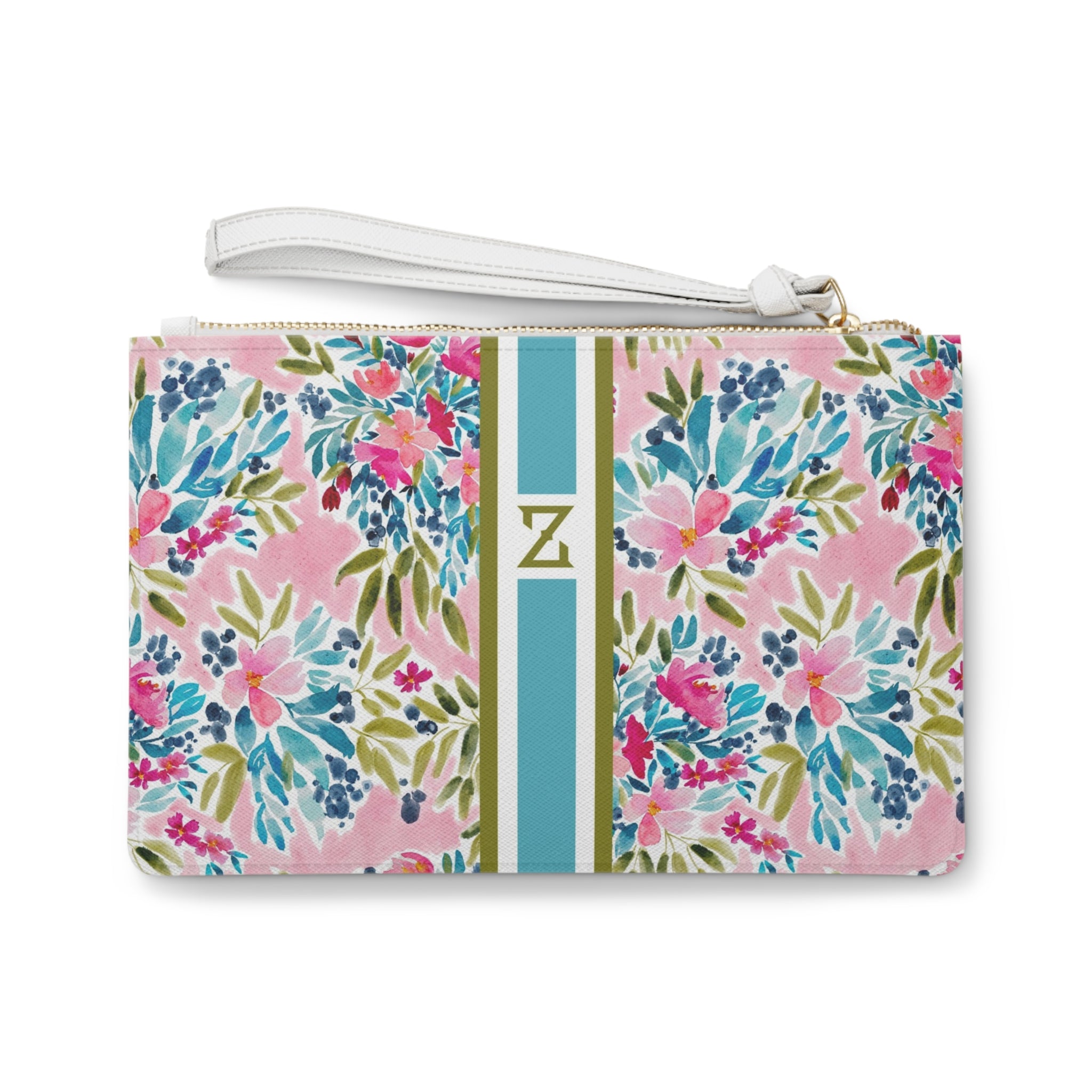 Aria II Striped Monogrammed Mahjong Card Pouch