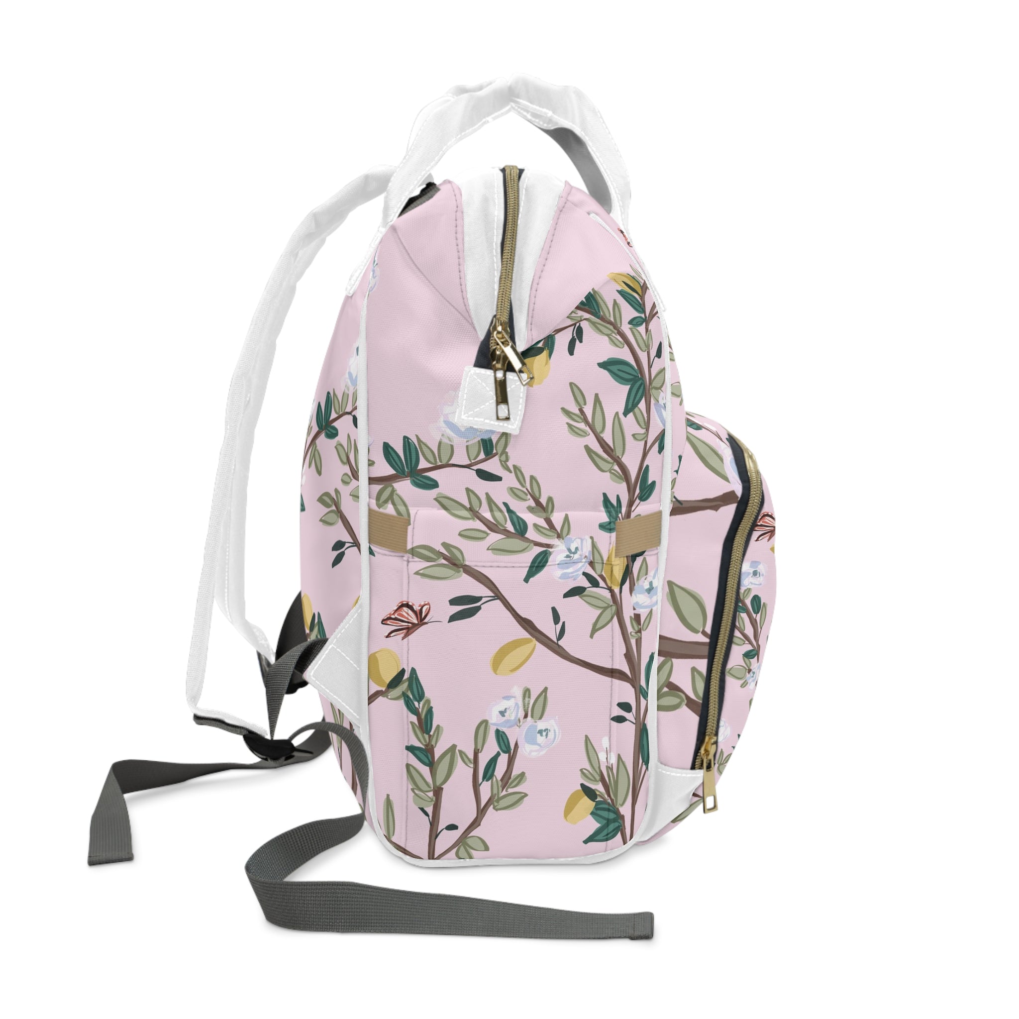 Blossom Garden Monogrammed Nylon Waterproof Diaper Backpack
