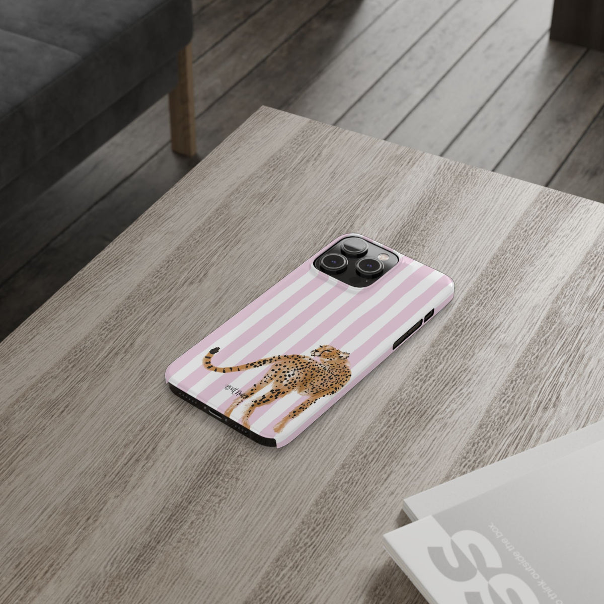 Preppy Cheetah Slim Phone Case