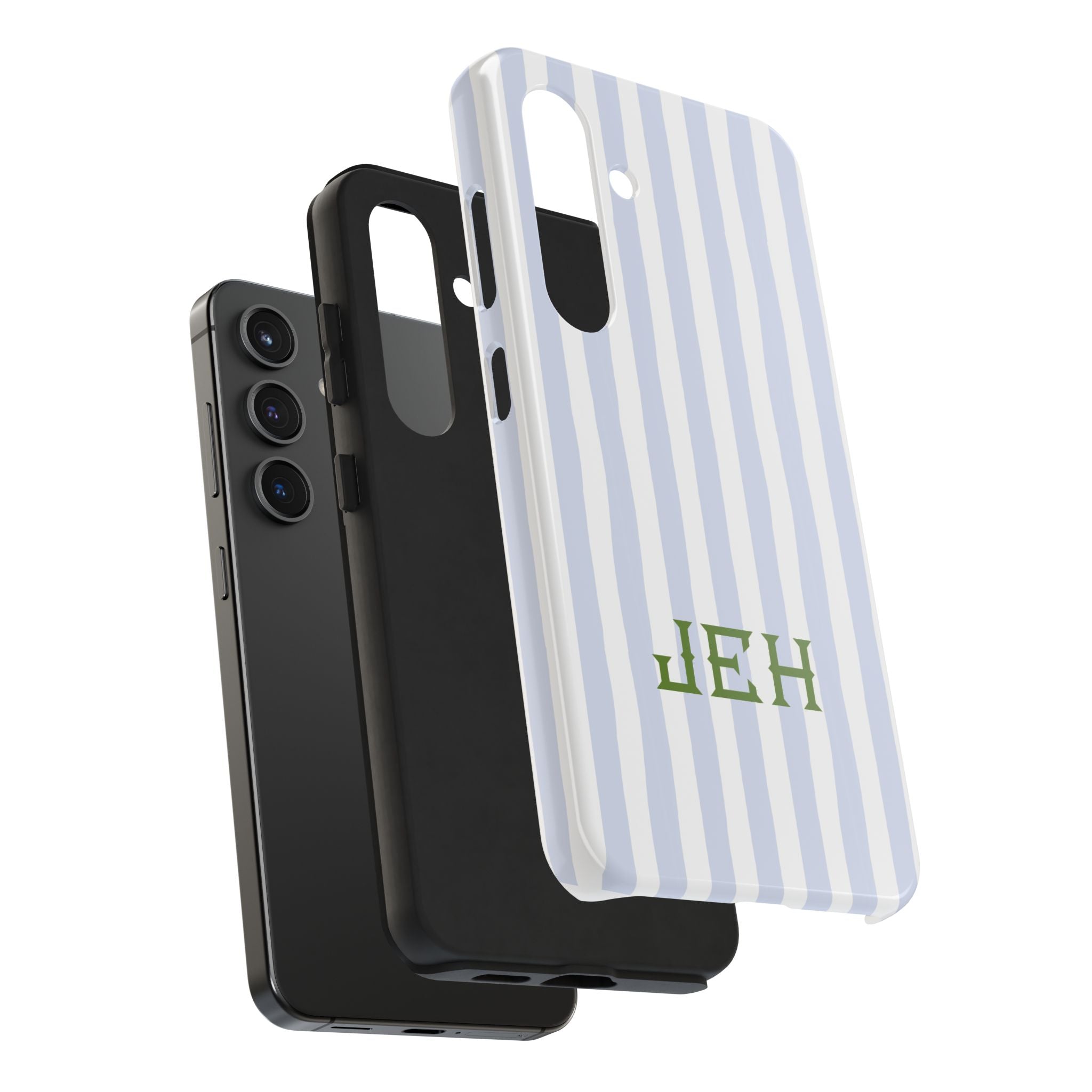 Seaside Stripes Monogrammed Tough Phone Case
