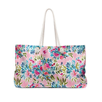 Aria Pink Striped Monogrammed Mahjong Bag