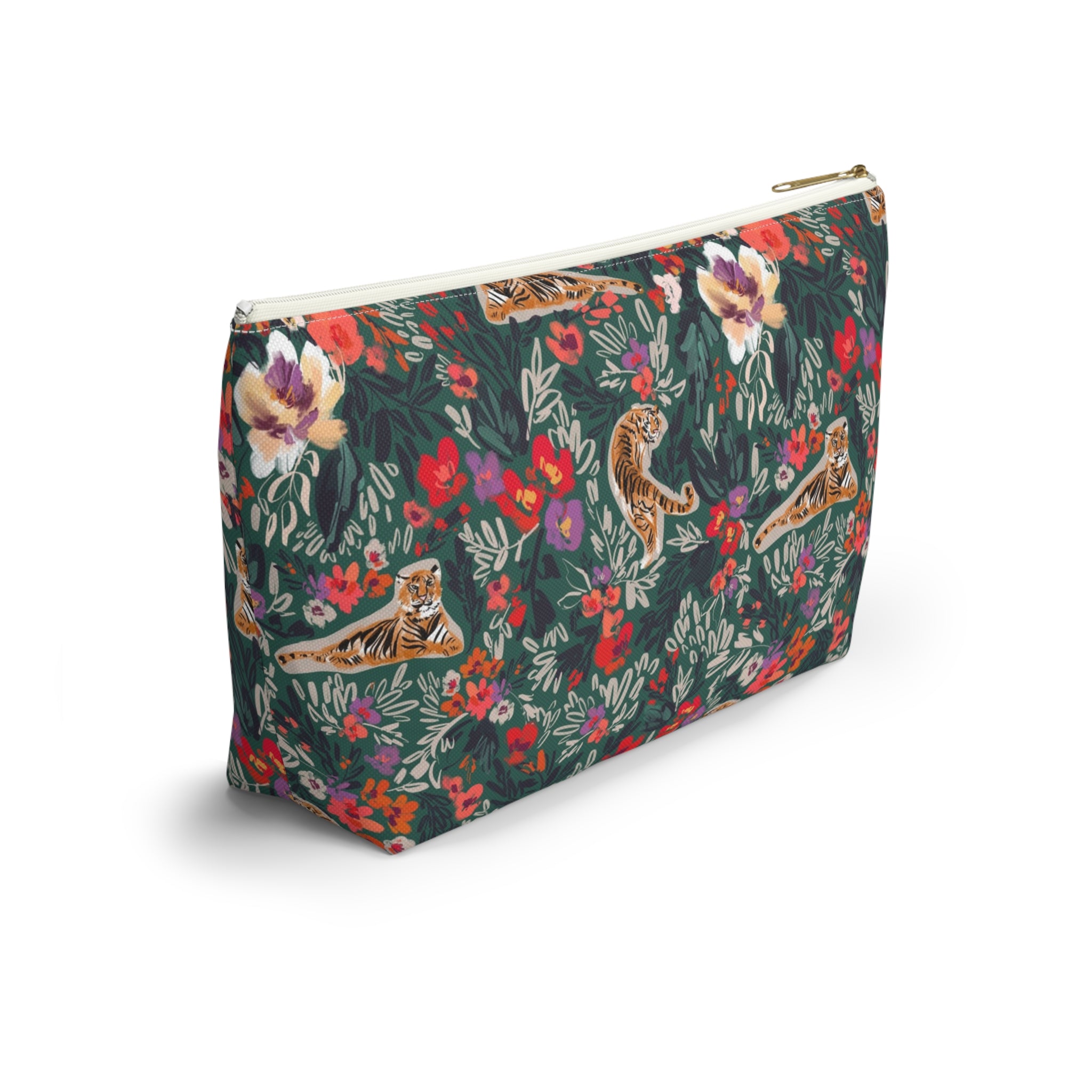 Regal Bloom Striped Monogrammed Mahjong Tile Pouch