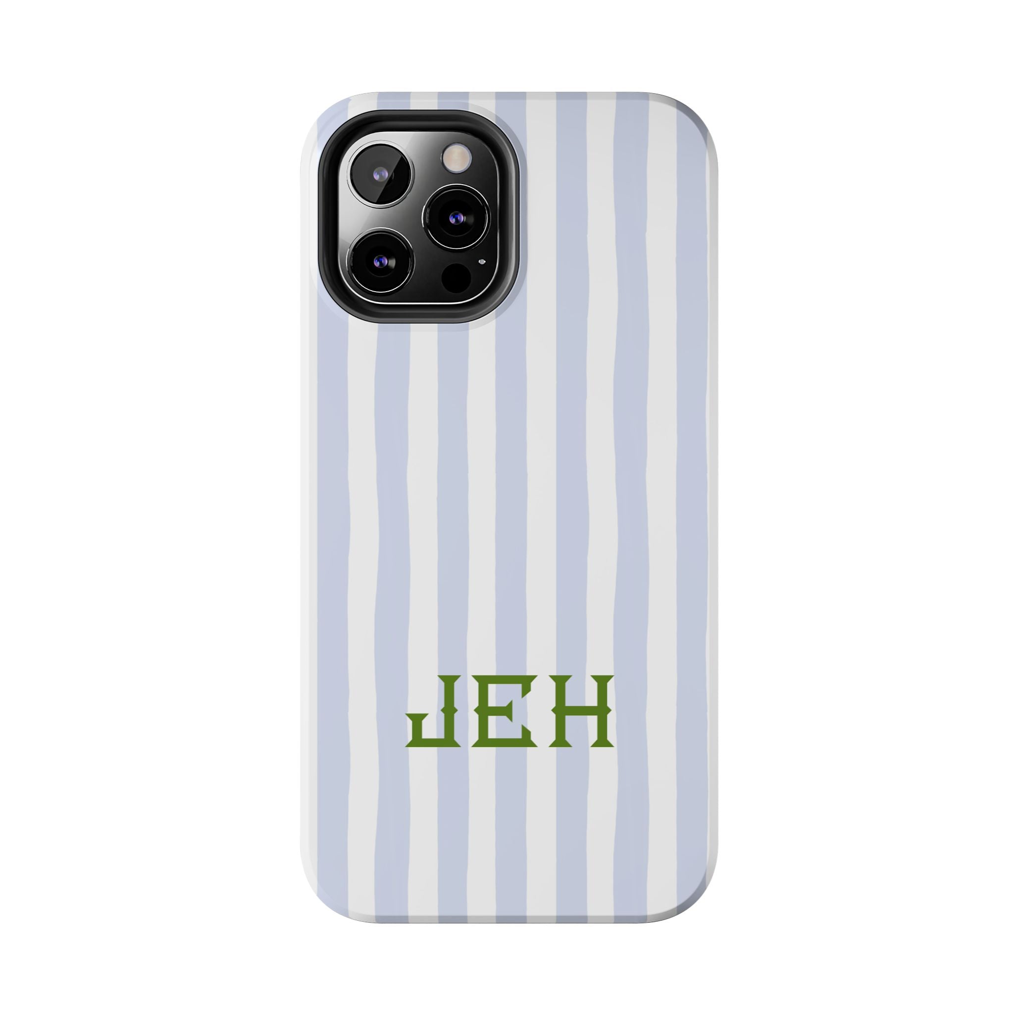 Seaside Stripes Monogrammed Tough Phone Case