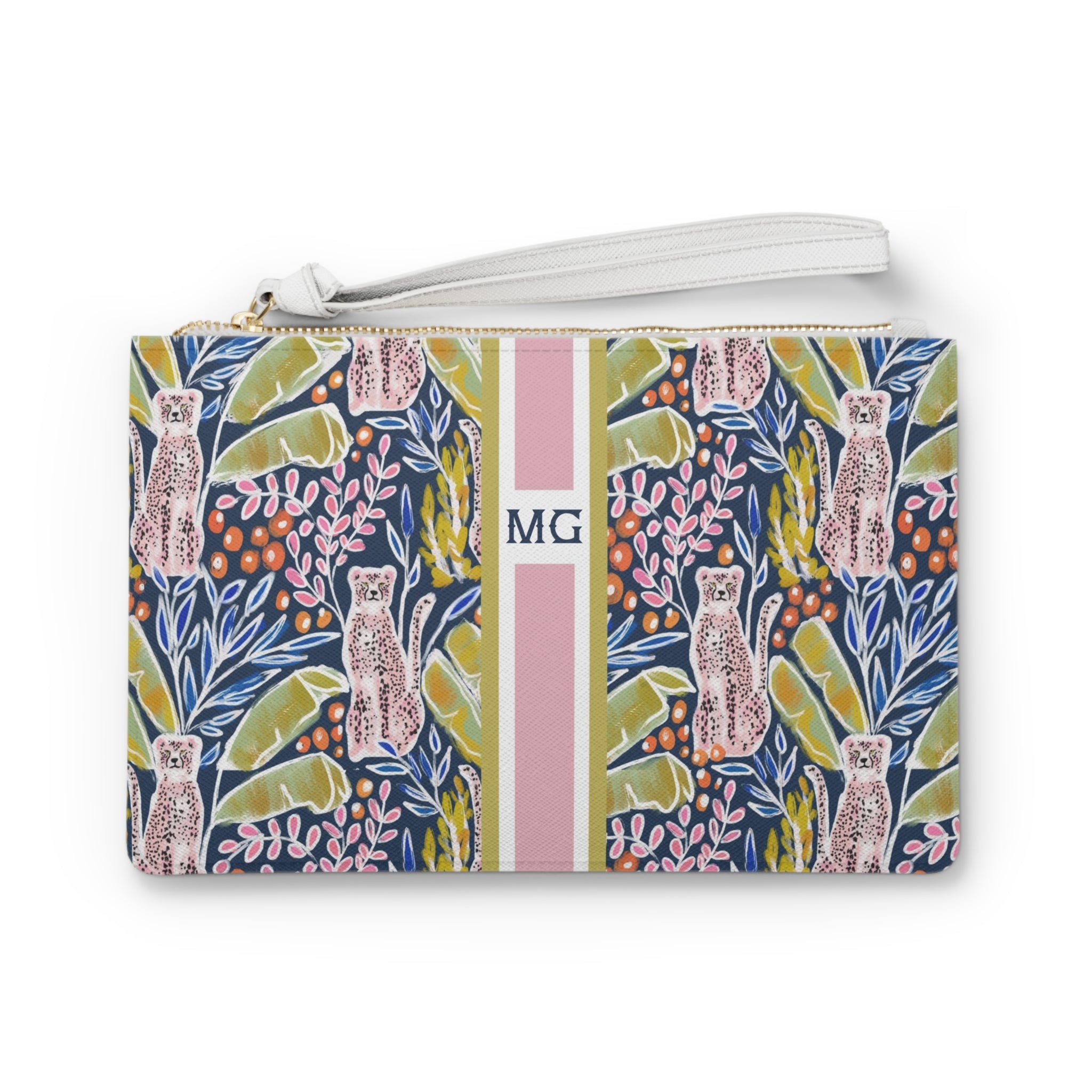 Regency Striped Monogrammed Mahjong Card Holder
