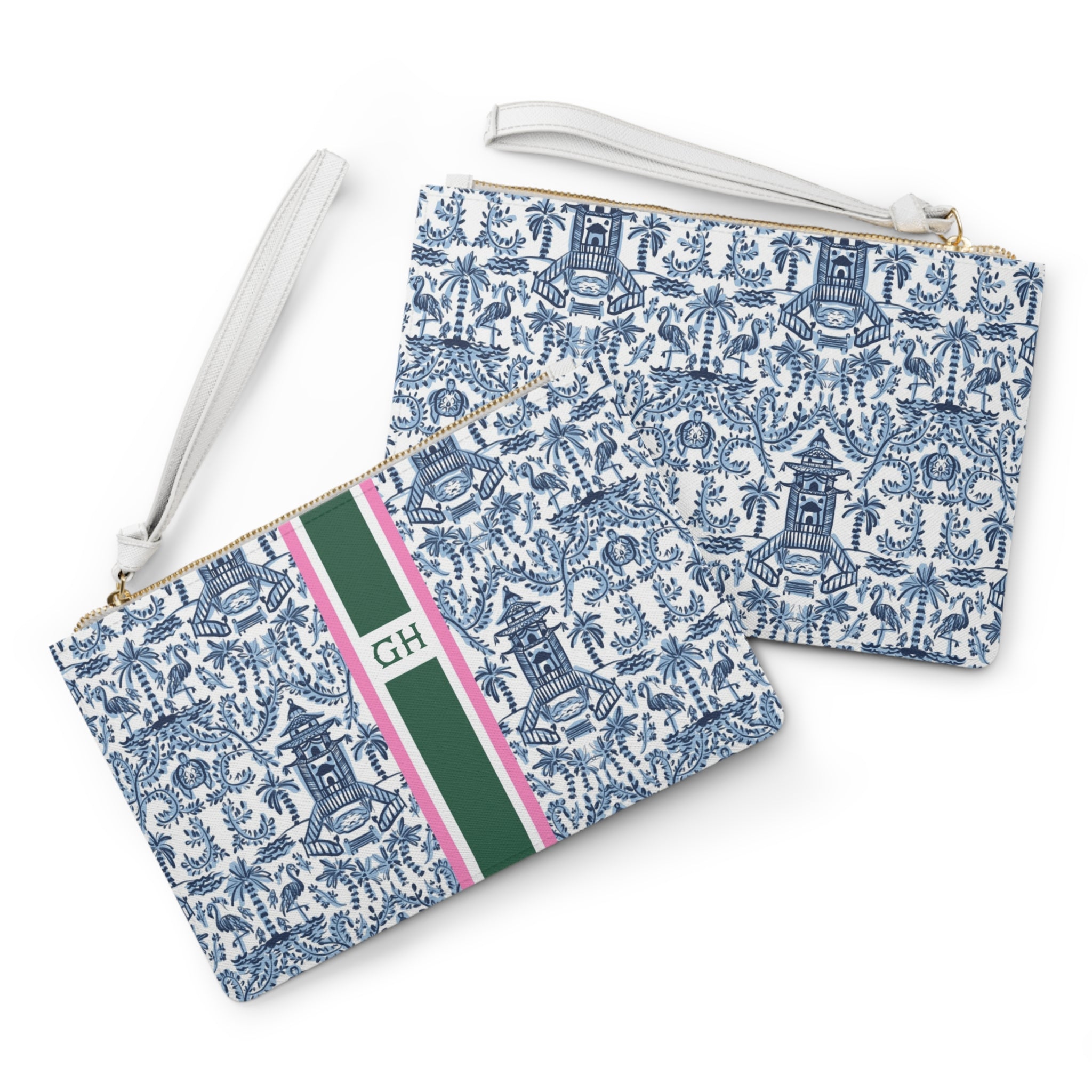 Palm Beach Striped Monogrammed Mahjong Card Holder