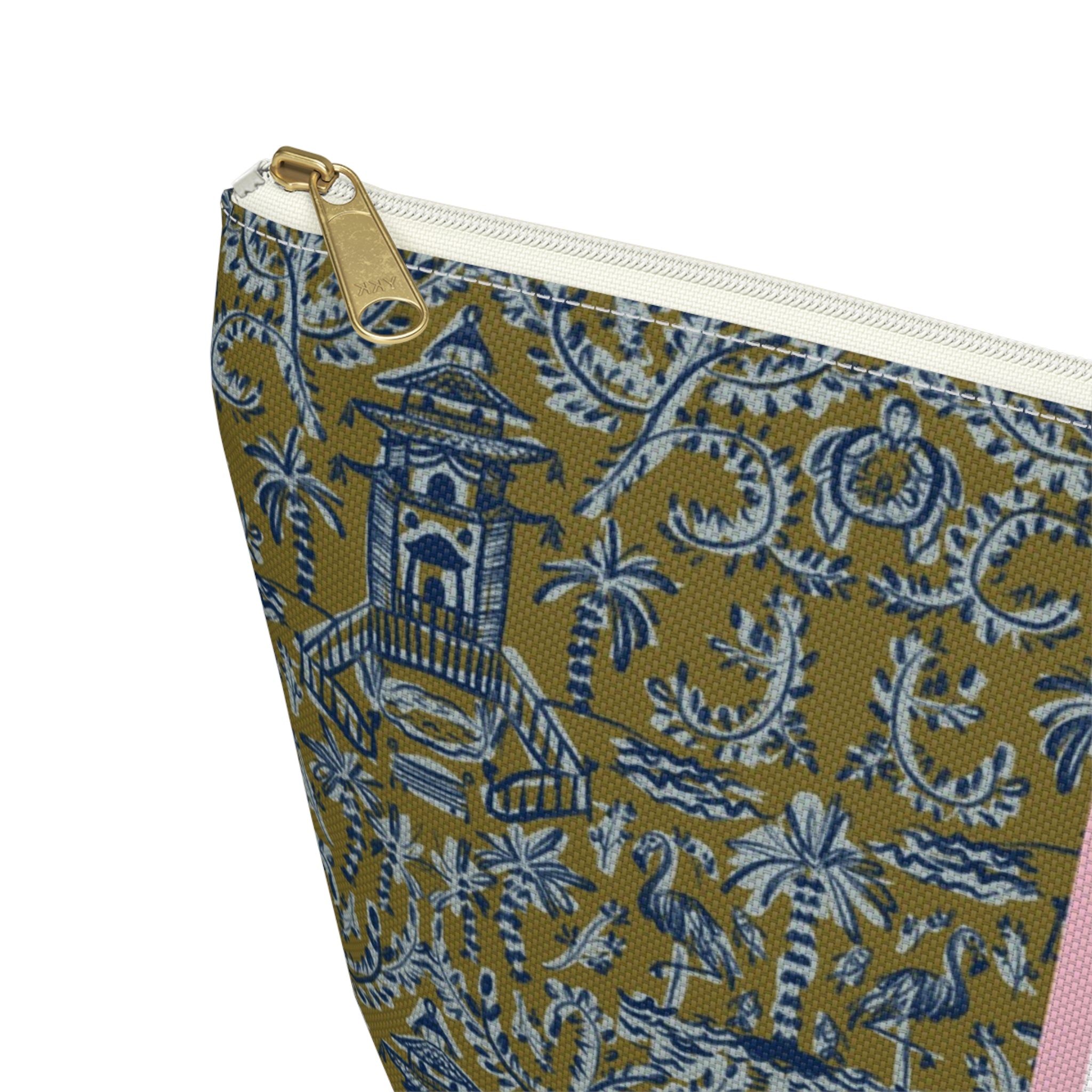 Soirée Striped Monogrammed Mahjong Tile Pouch
