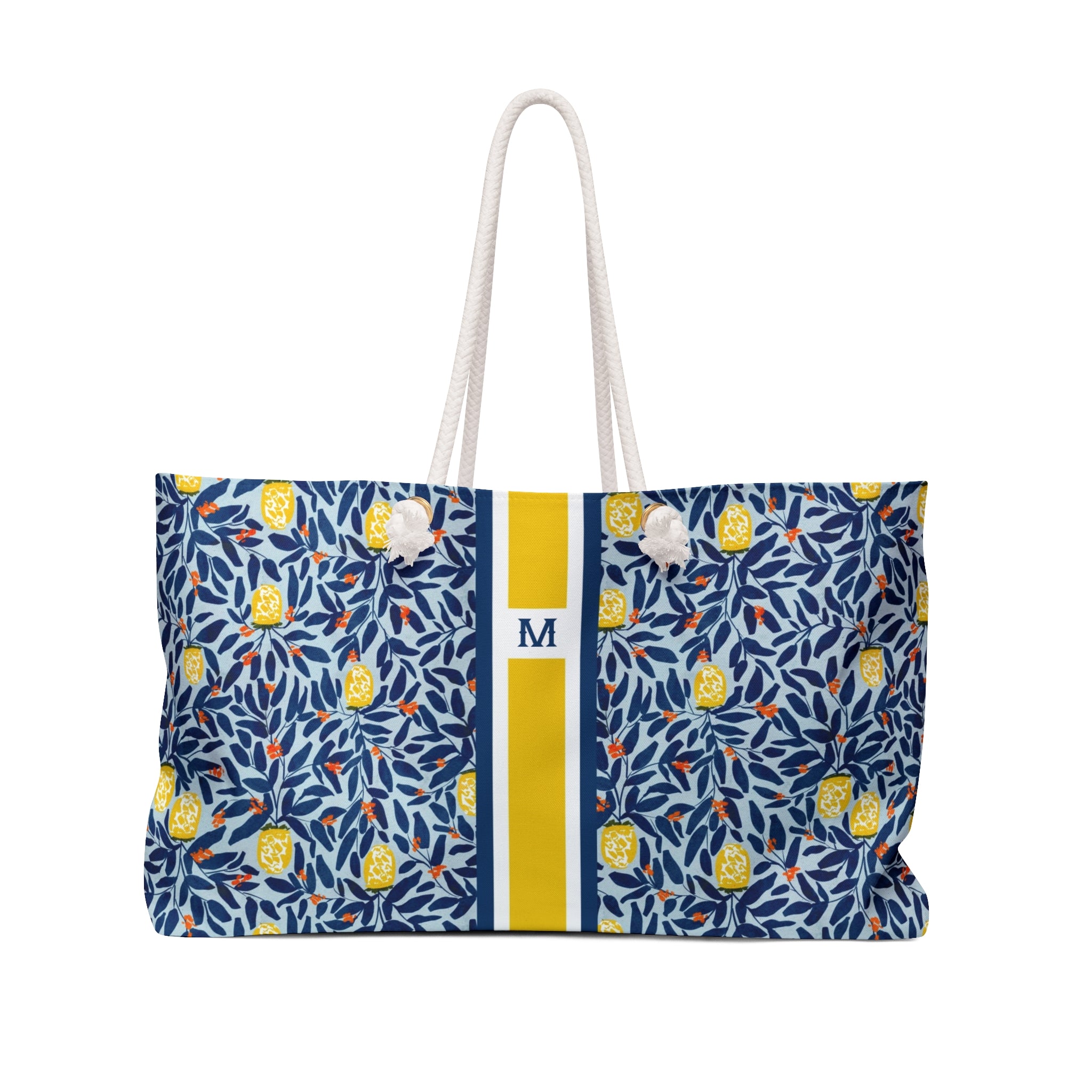 Lola Striped Monogrammed Mahjong Bag