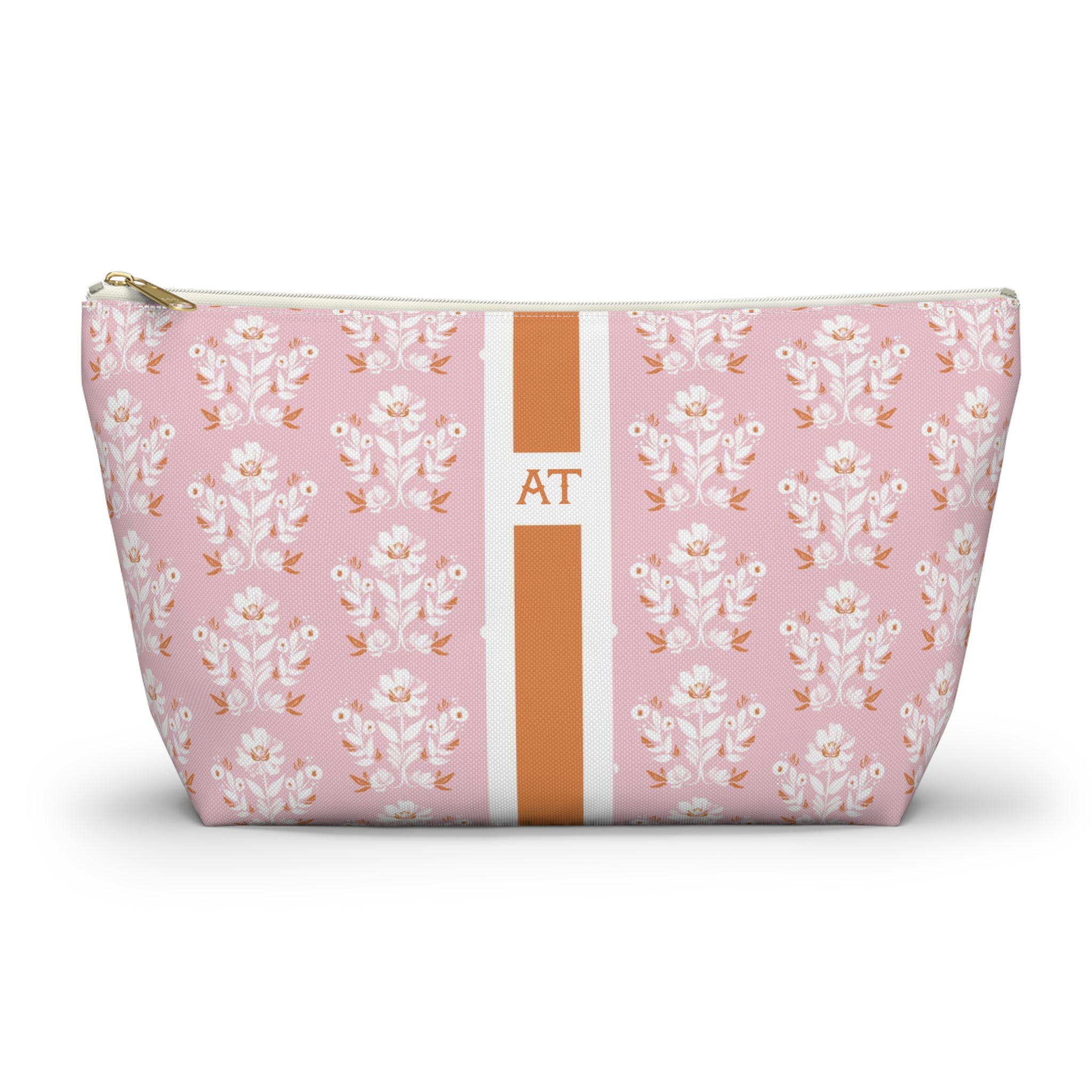 Evangeline Striped Monogrammed Mahjong Tile Pouch