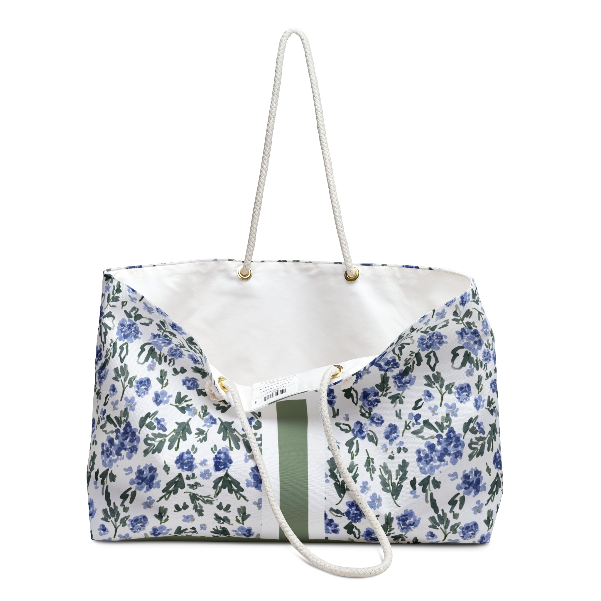 English Countryside Striped Monogrammed Mahjong Bag