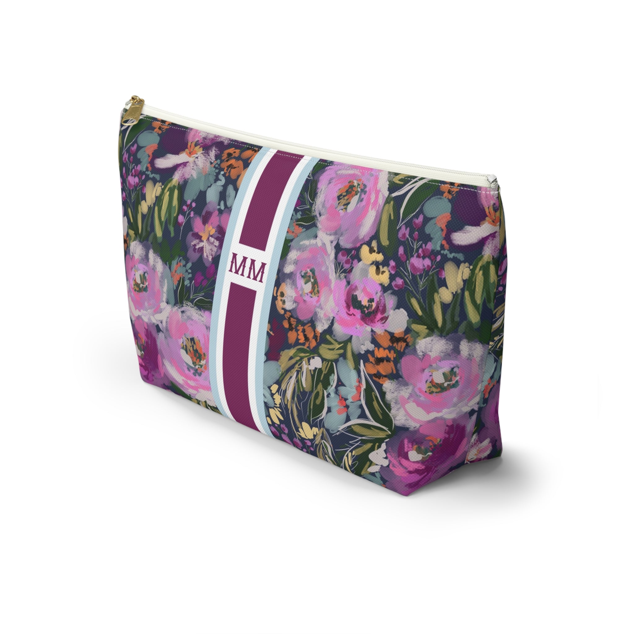 Haven Striped Monogrammed Mahjong Tile Pouch