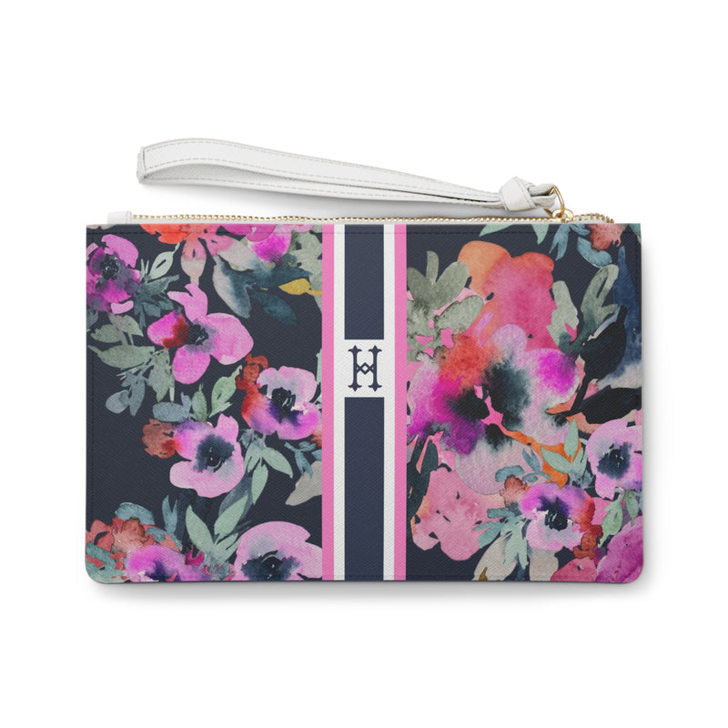 Remi Striped Monogrammed Mahjong Card Pouch