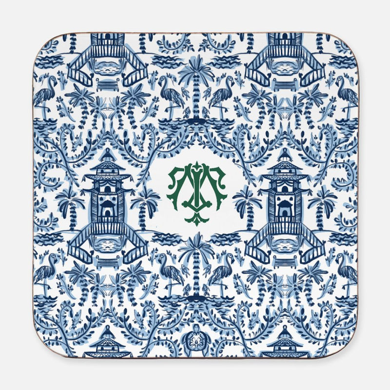 Palm Beach Monogrammed Coaster (Set of Four)