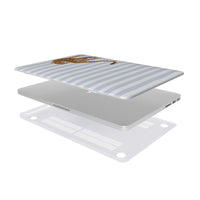 Preppy Cheetah (Blue) MacBook Case