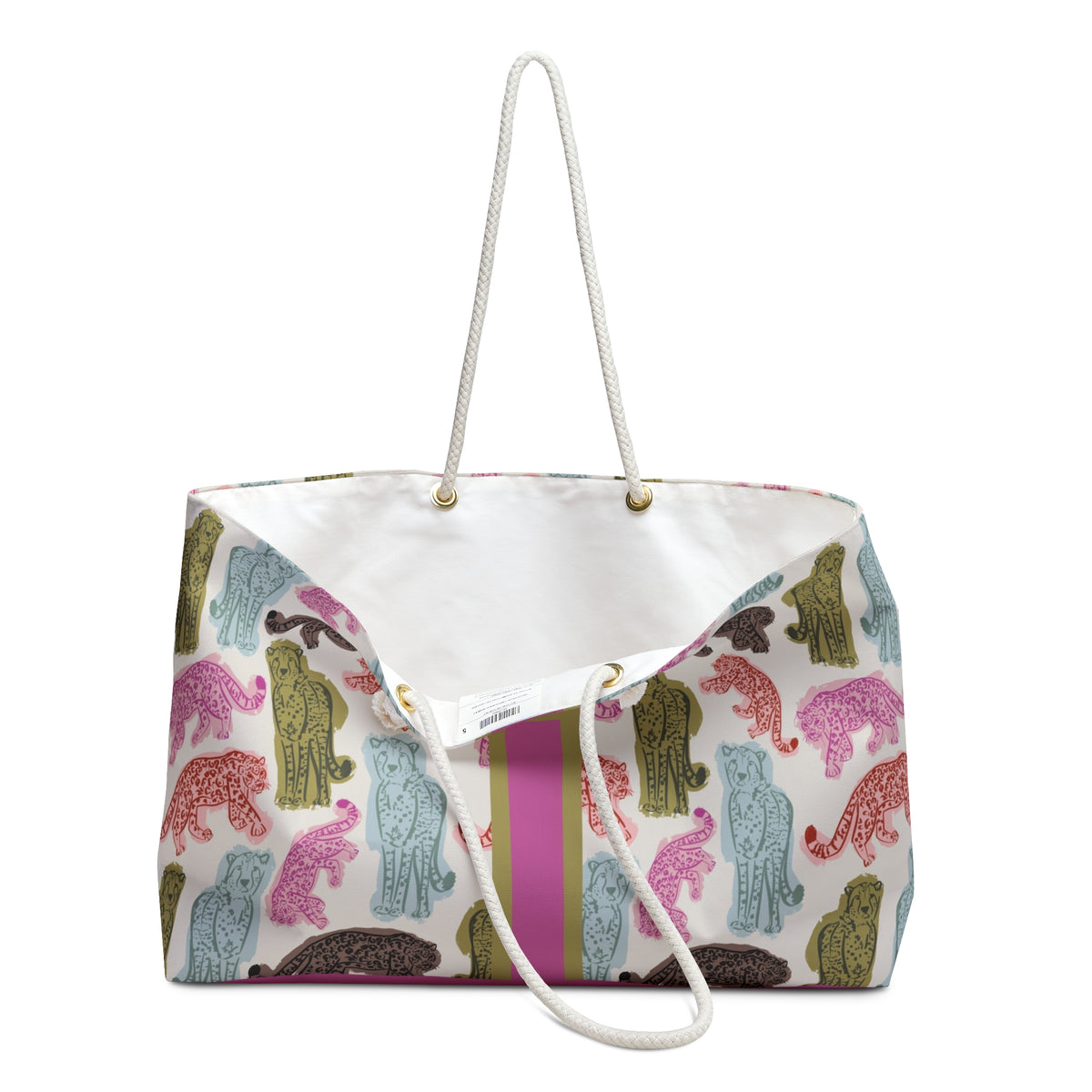 Safari Society Striped Monogrammed Mahjong Bag