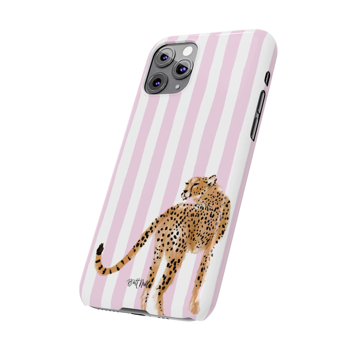 Preppy Cheetah Slim Phone Case