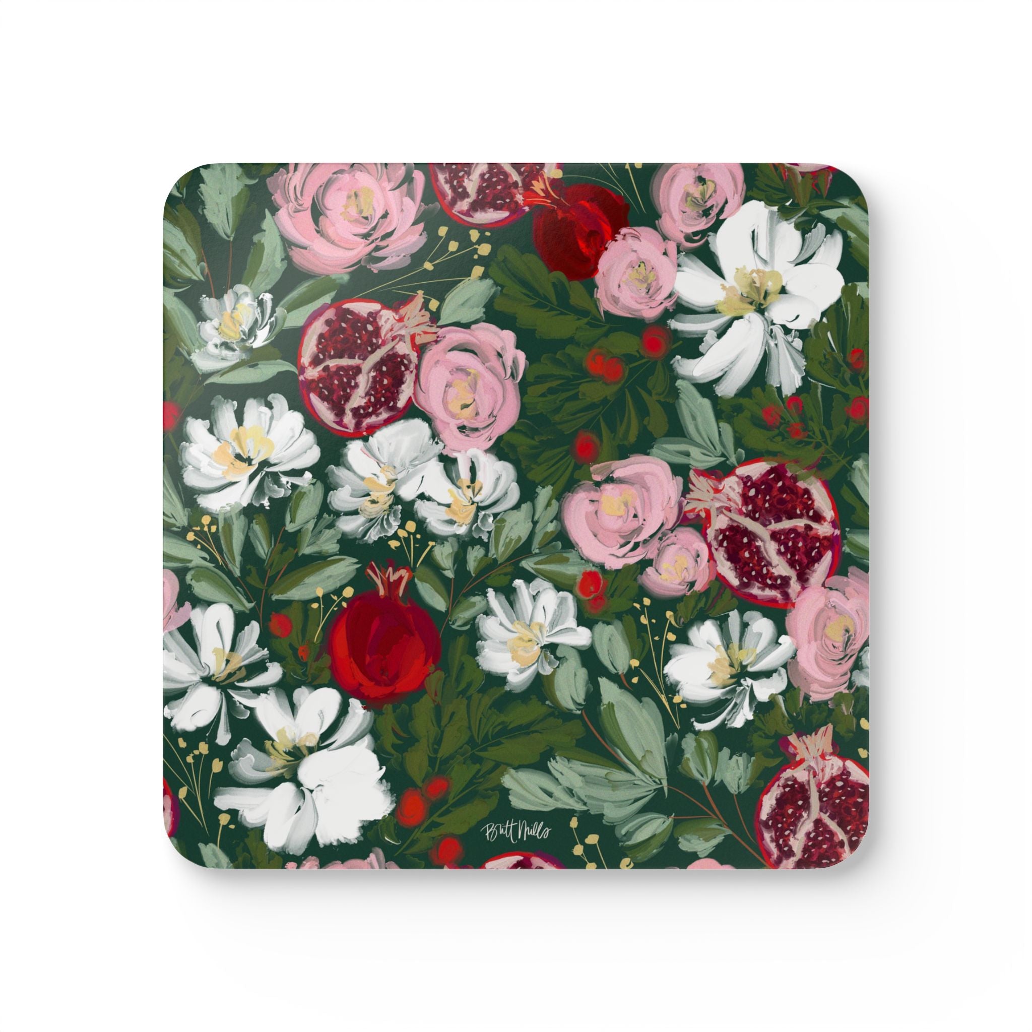 Crimson Harvest Mahjong Mat Art Coaster Set (Set of 4)