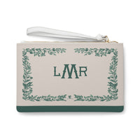 Green Bow & Bloom Monogrammed Mahjong Card Holder