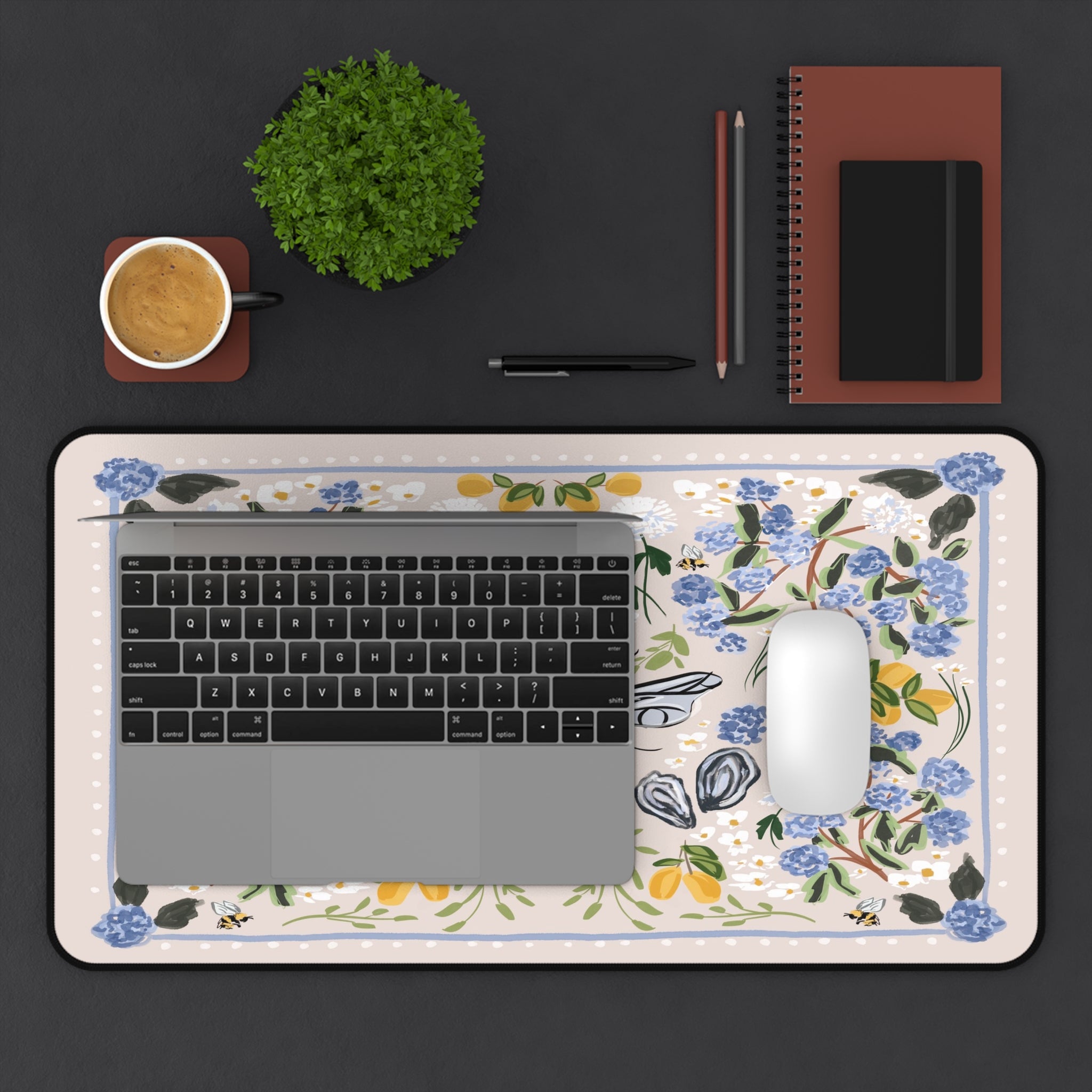 Britt Mills Lazy Lemons Desk Mat - Dorm Decor