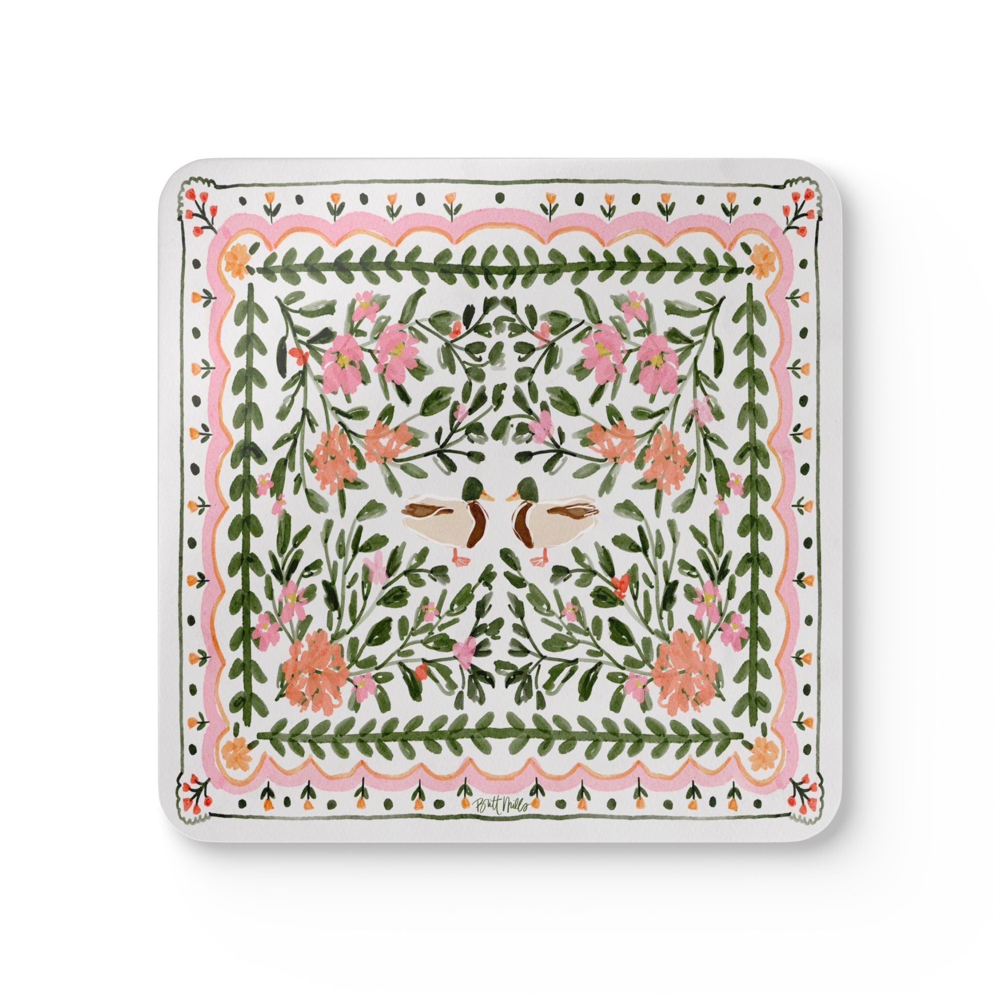 Walk in the Park Mahjong Mat Art Coaster Set (Set of 4)