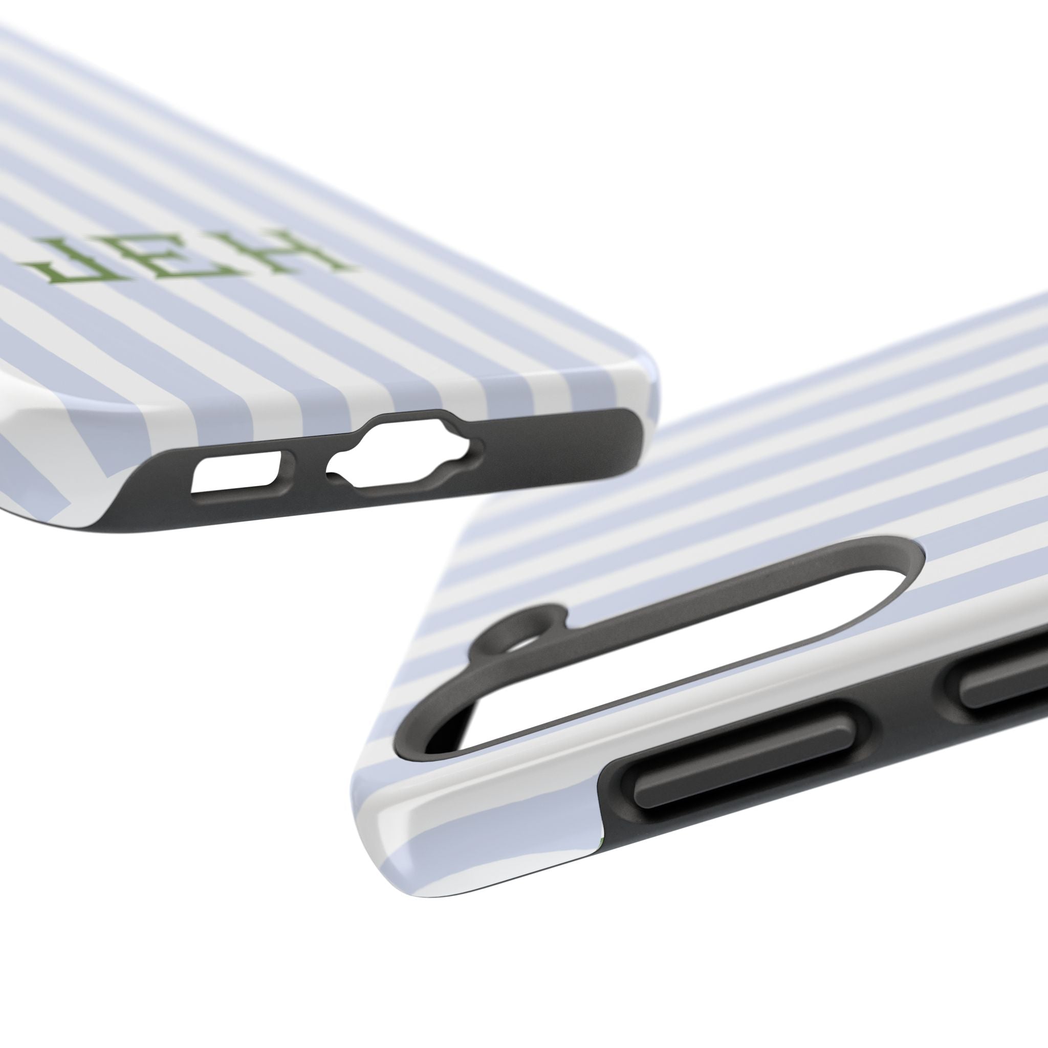 Seaside Stripes Monogrammed Tough Phone Case