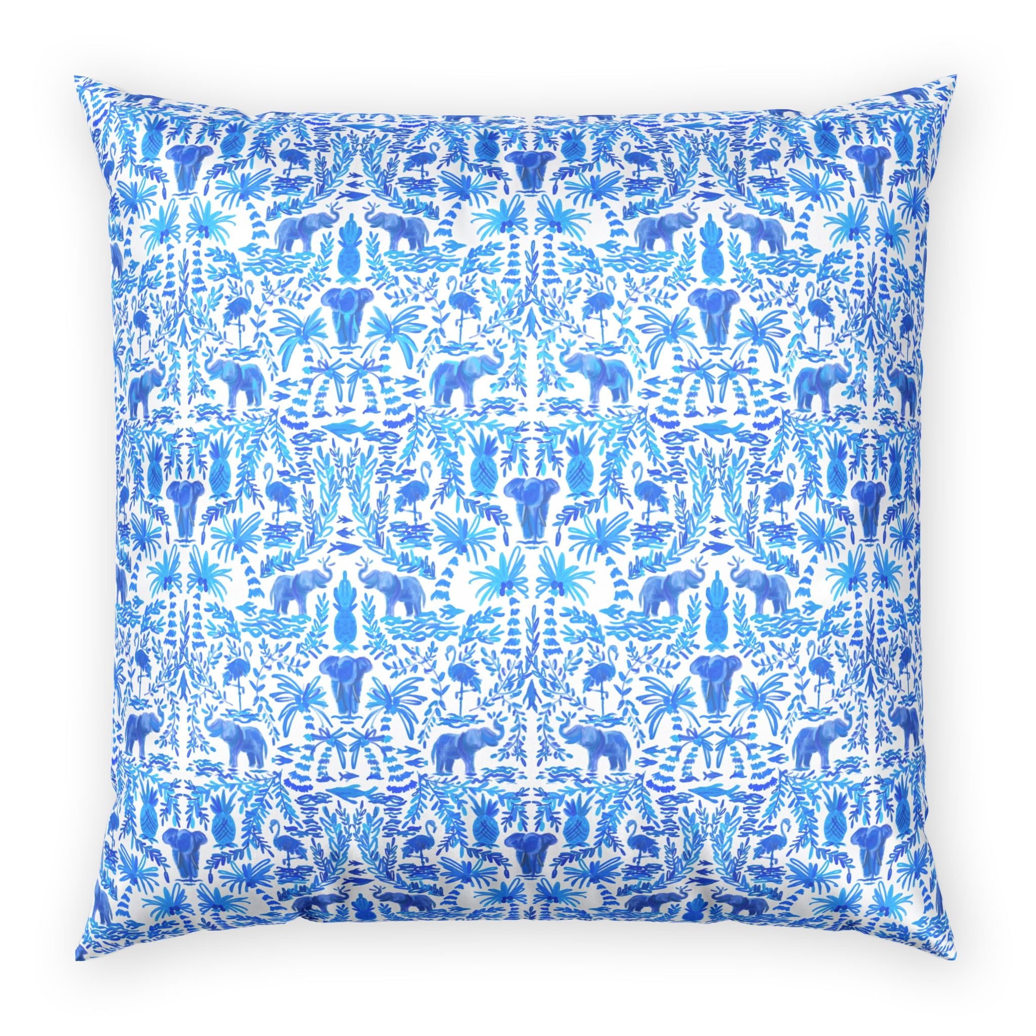 Elephant Fun Velvet Pillow