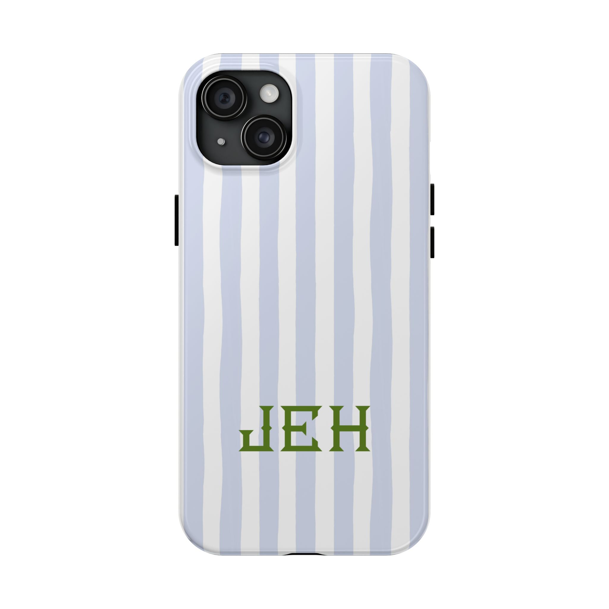 Seaside Stripes Monogrammed Tough Phone Case