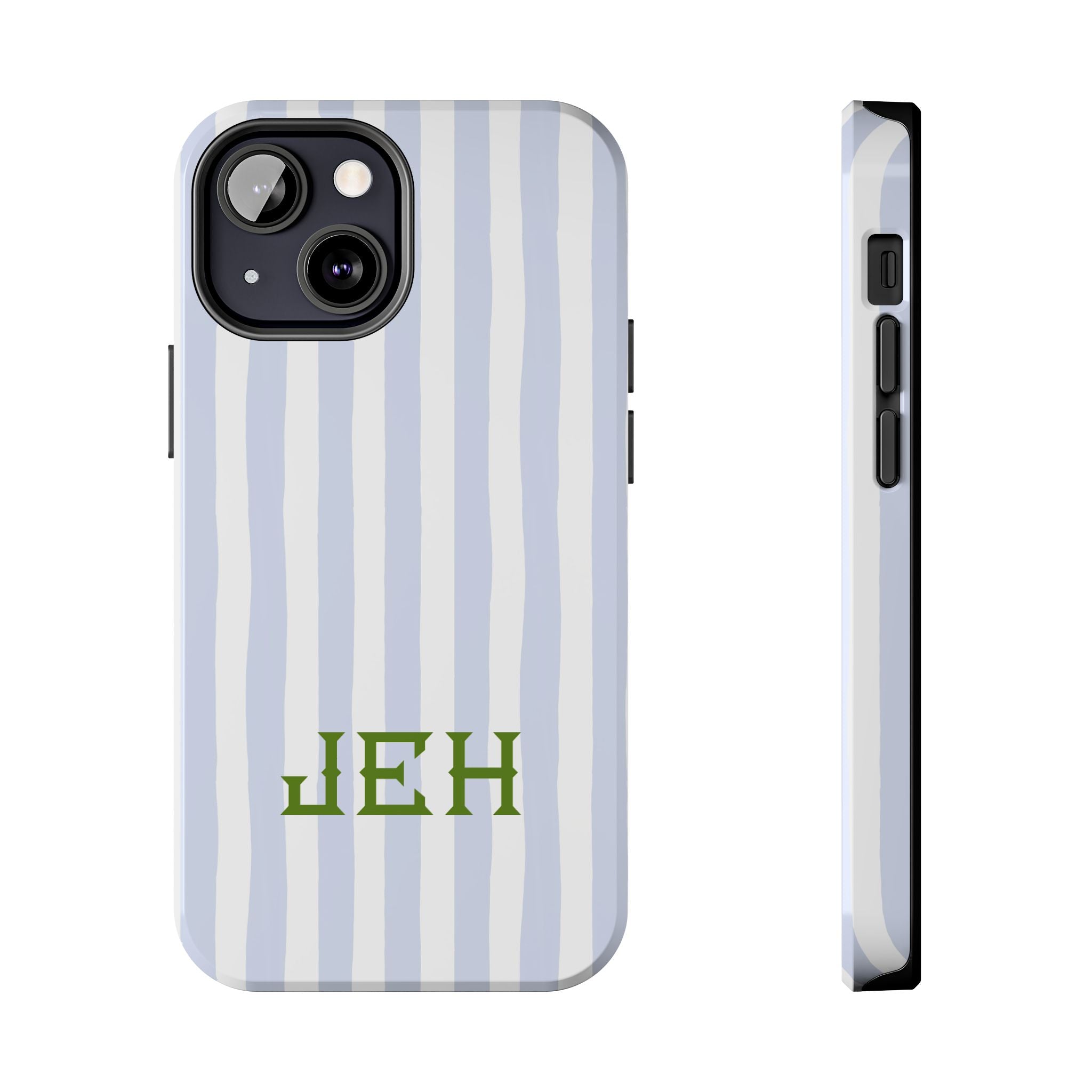 Seaside Stripes Monogrammed Tough Phone Case