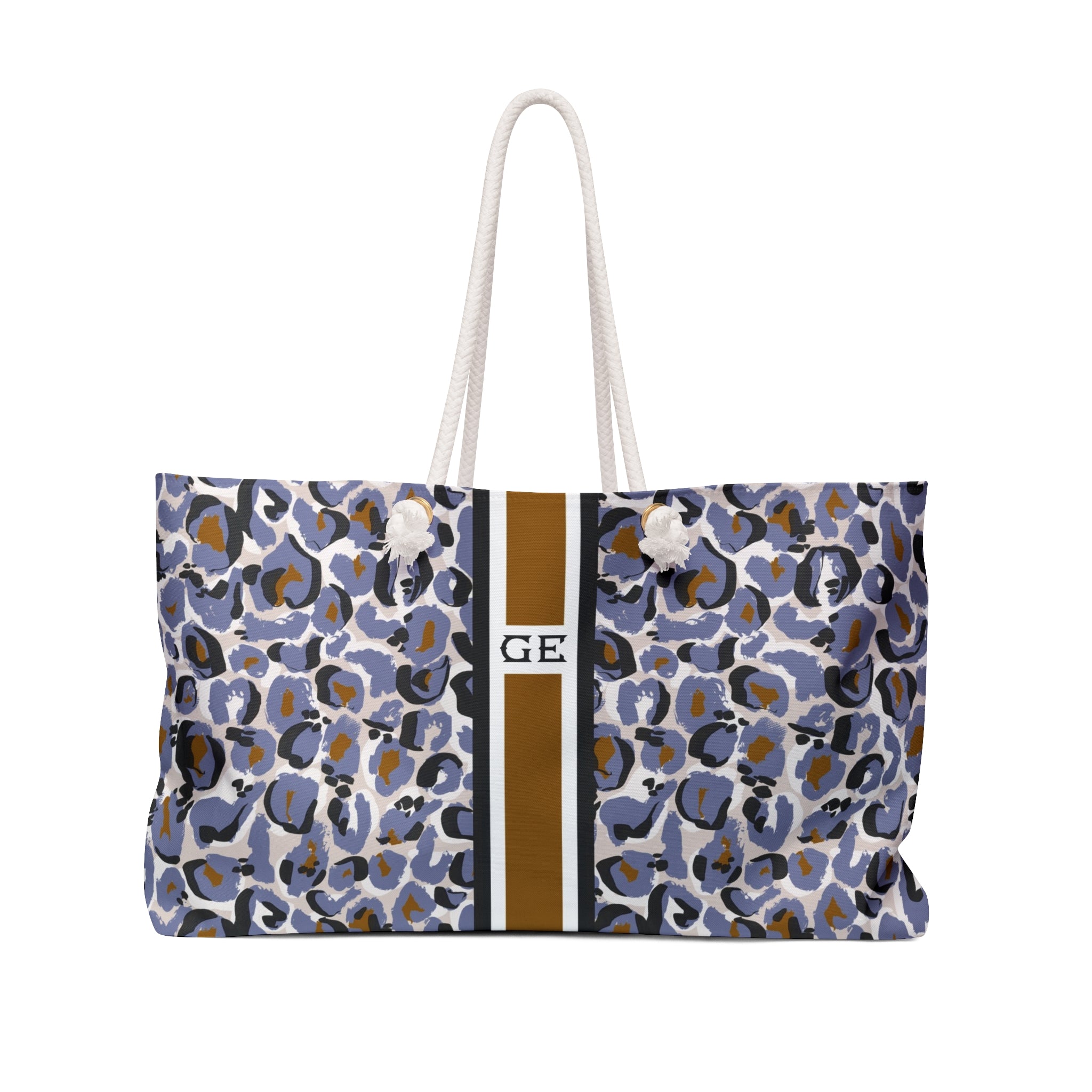 Quinn II Striped Monogrammed Mahjong Bag