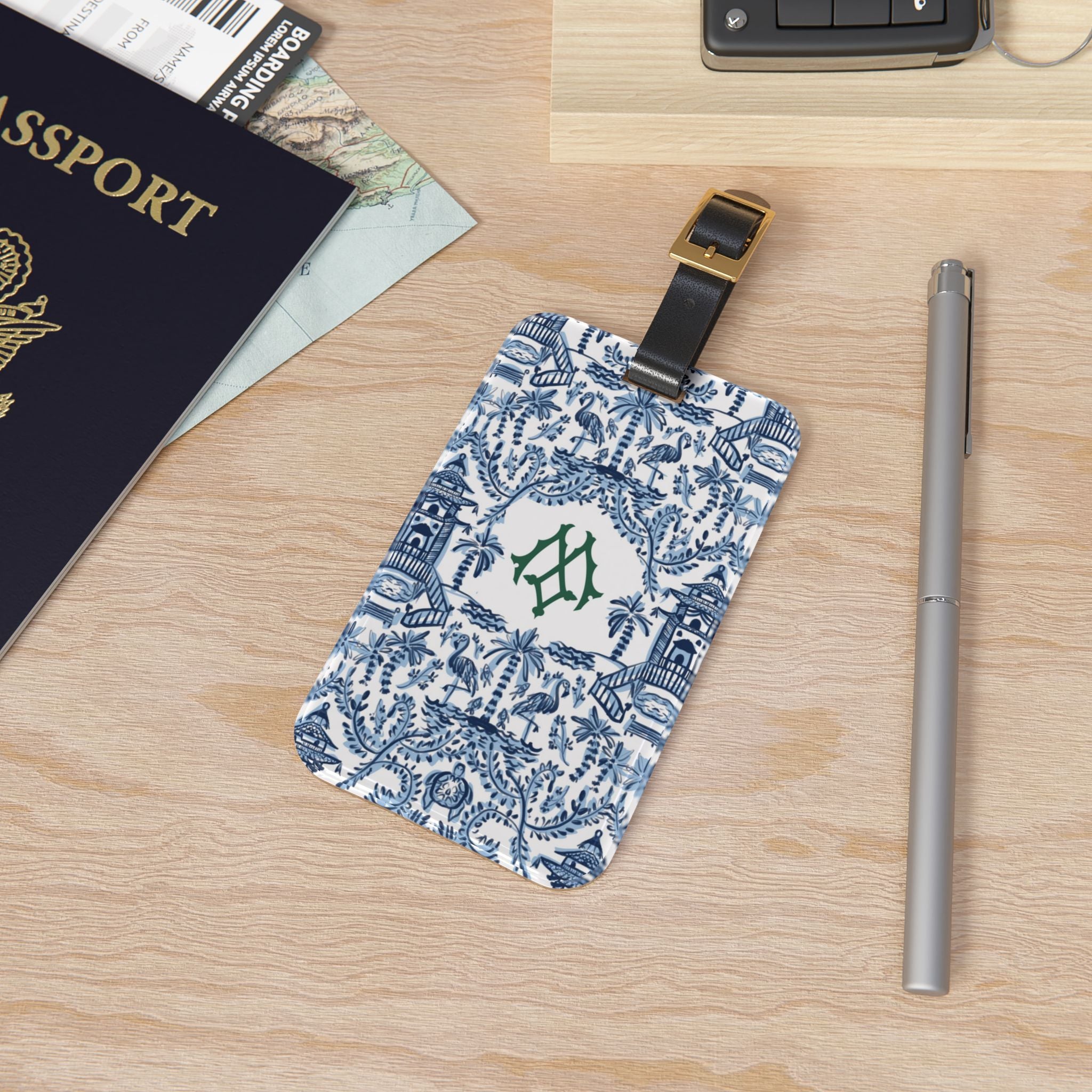 Palm Beach Monogrammed Acrylic Luggage Tag