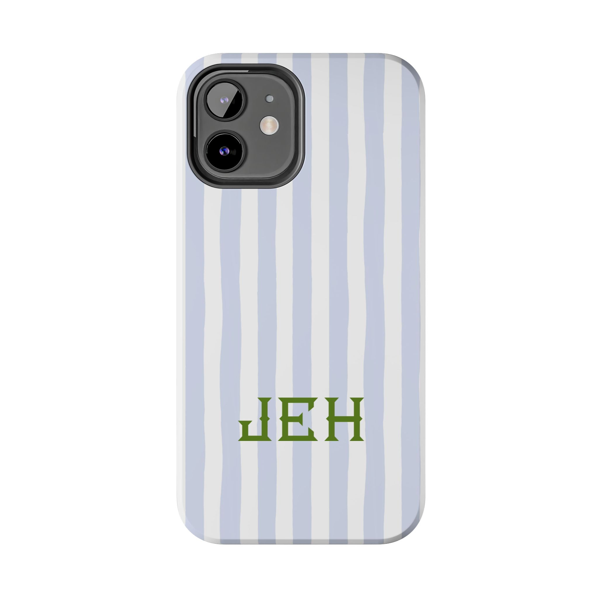 Seaside Stripes Monogrammed Tough Phone Case