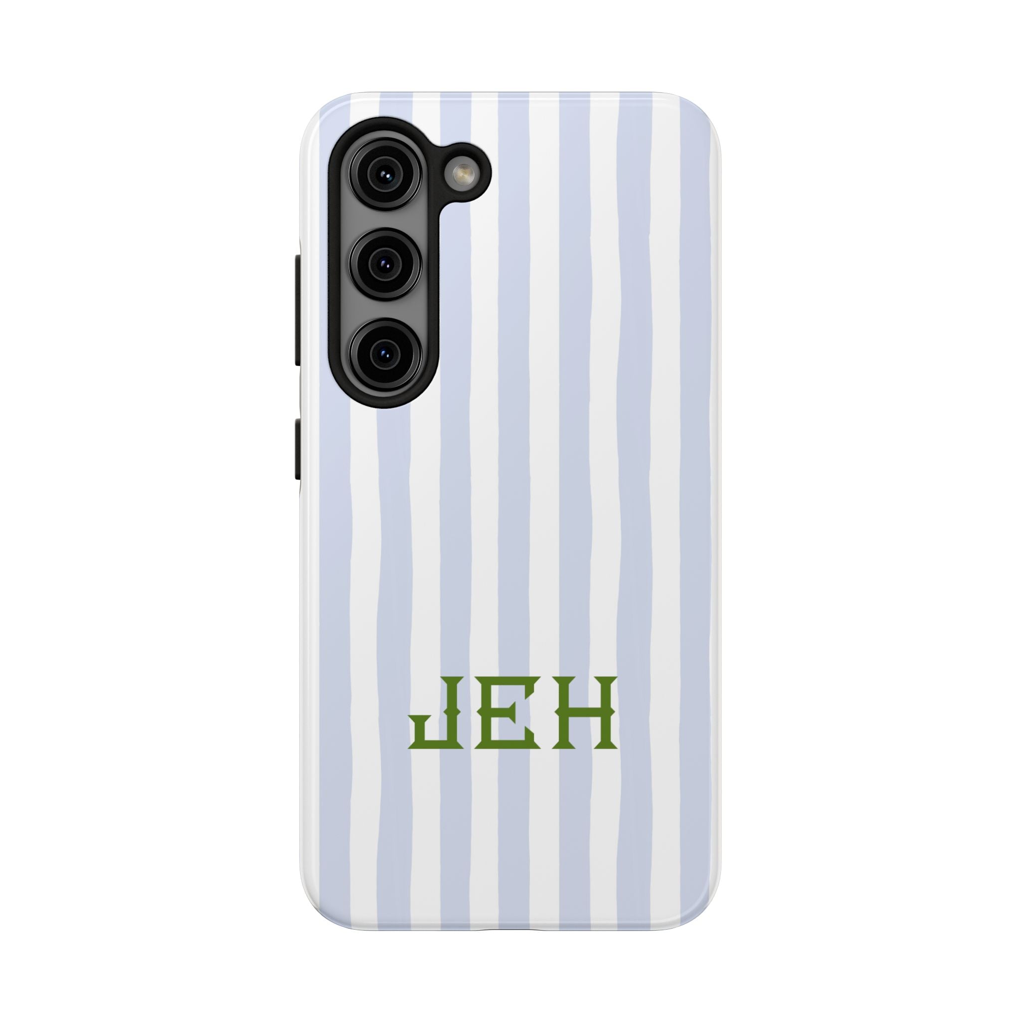 Seaside Stripes Monogrammed Tough Phone Case