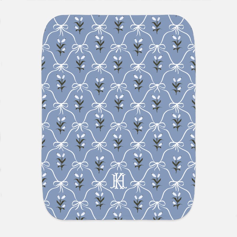 Charming Monogrammed Baby Burp Cloth