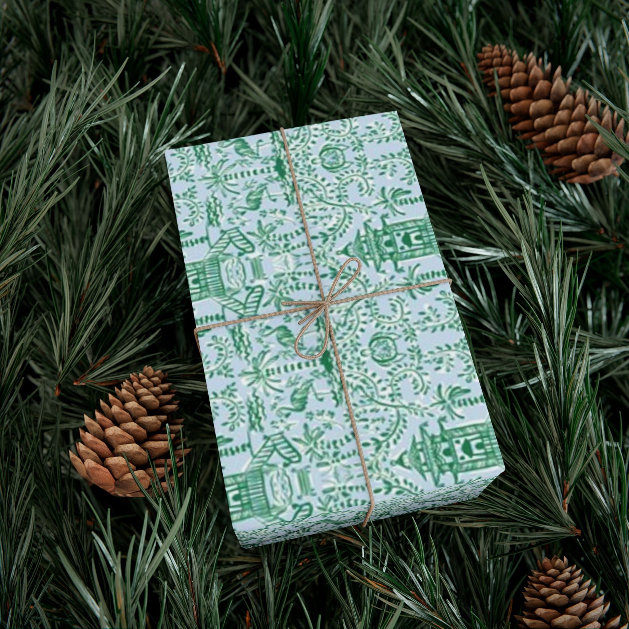 Chinoiserie Palms Wrapping Paper Roll