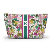 Daphne Striped Monogrammed Pouch